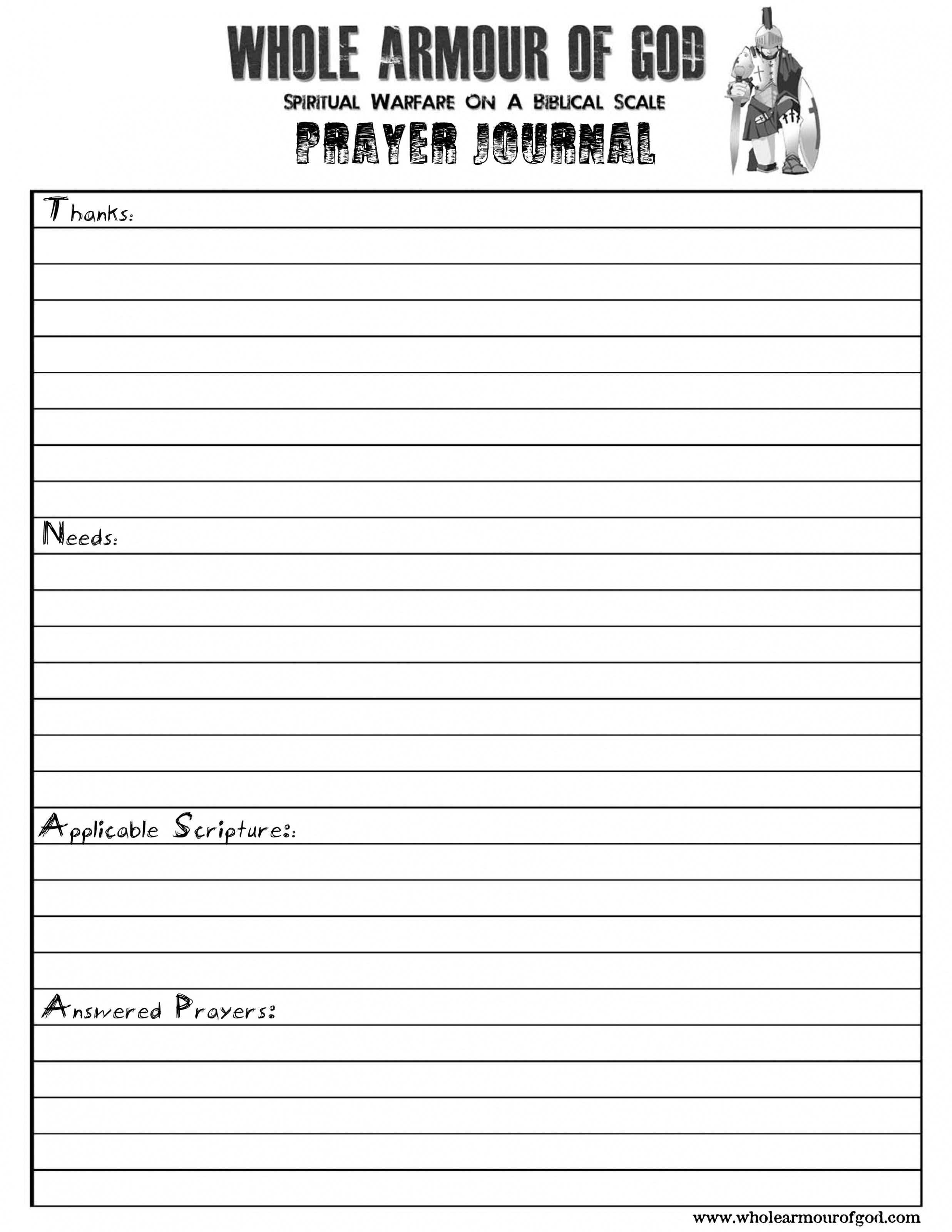 002 Download Our Sample Of Printable Prayer Journal Template Free - Free Printable Prayer Journal