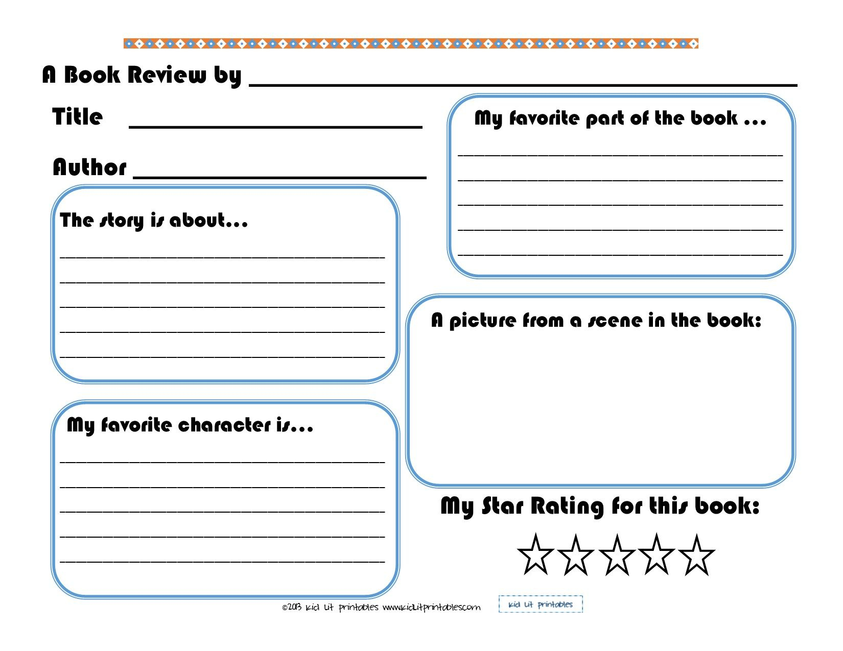 002 Free Book Report Templates Template ~ Ulyssesroom - Free Printable Book Report Forms