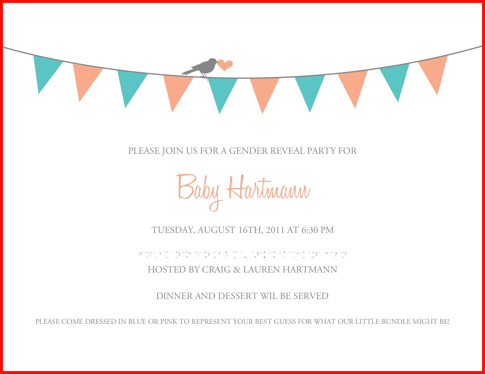 002 Free Printable Gender Reveal Invitations Invite For Your Party - Free Printable Gender Reveal Templates