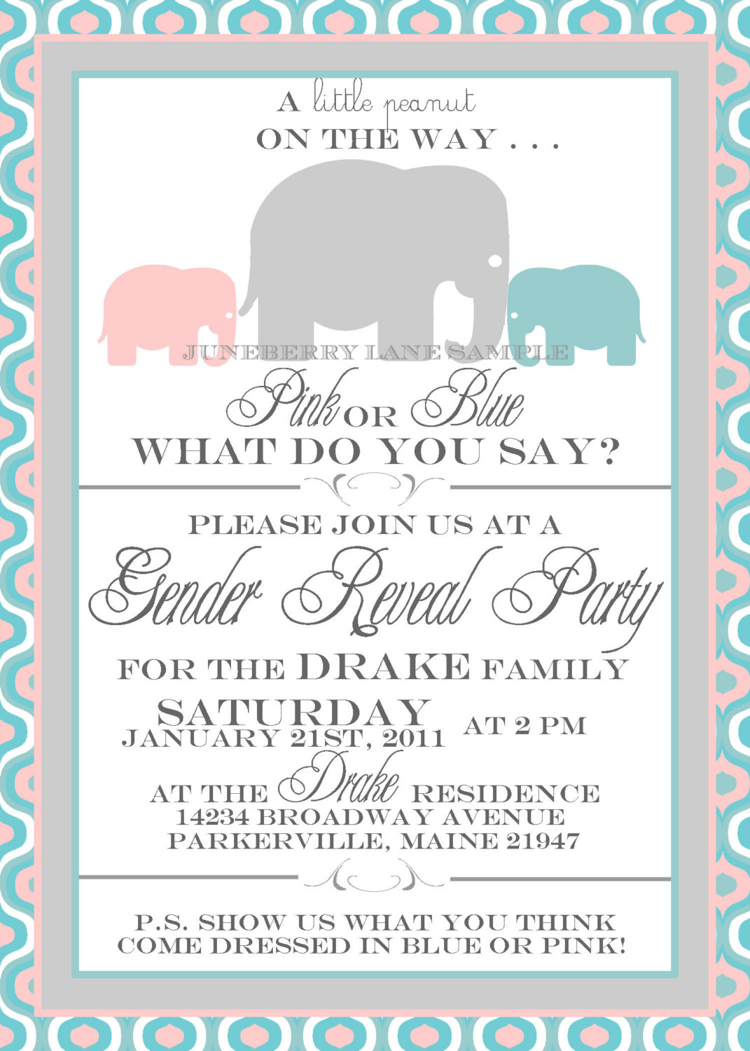 002 Gender Reveal Baby Shower Invitations And Invitation Template On - Free Printable Gender Reveal Templates