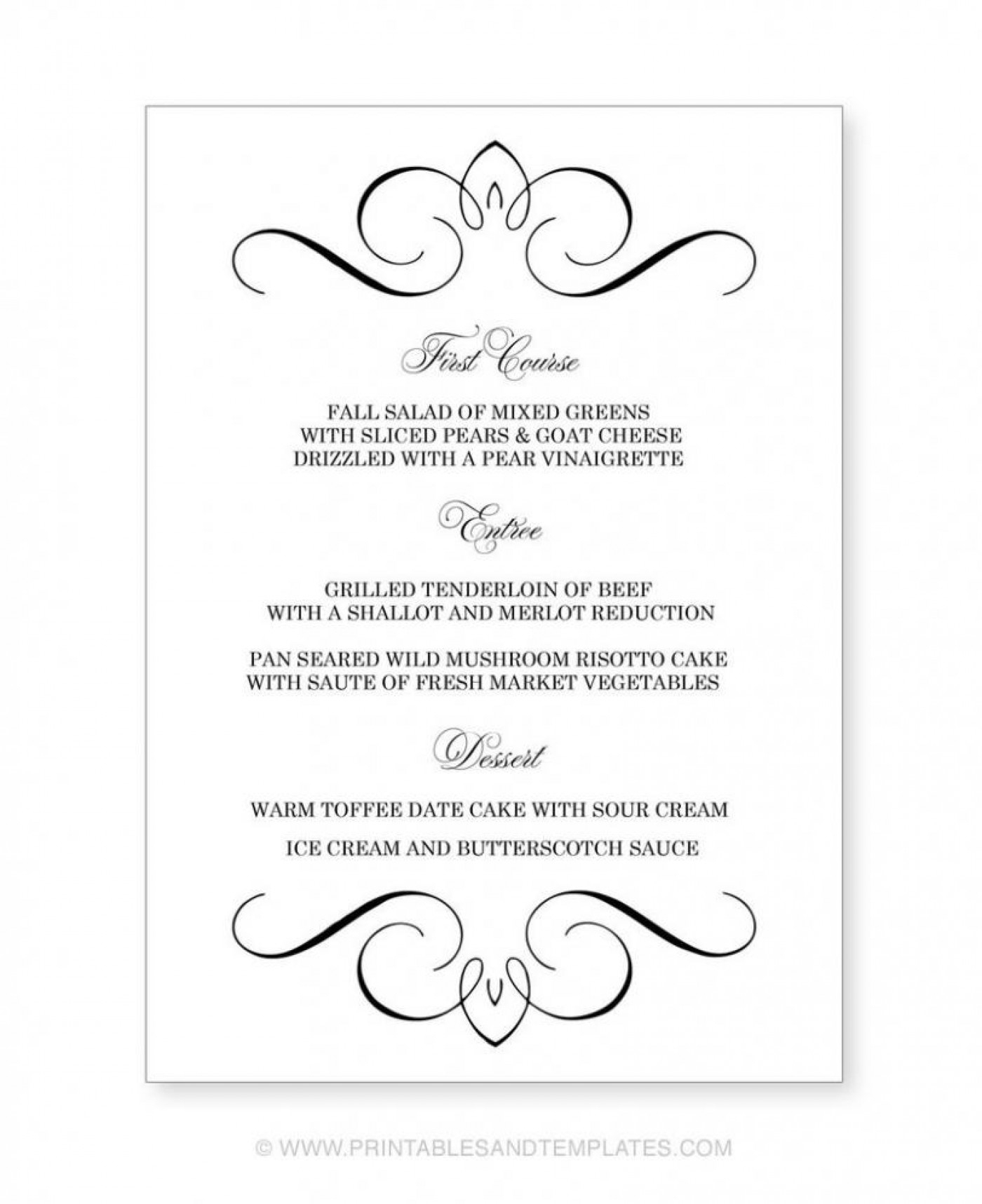 002 Template Ideas Menu Free Printable Editable Templates ~ Ulyssesroom - Free Printable Menu Templates