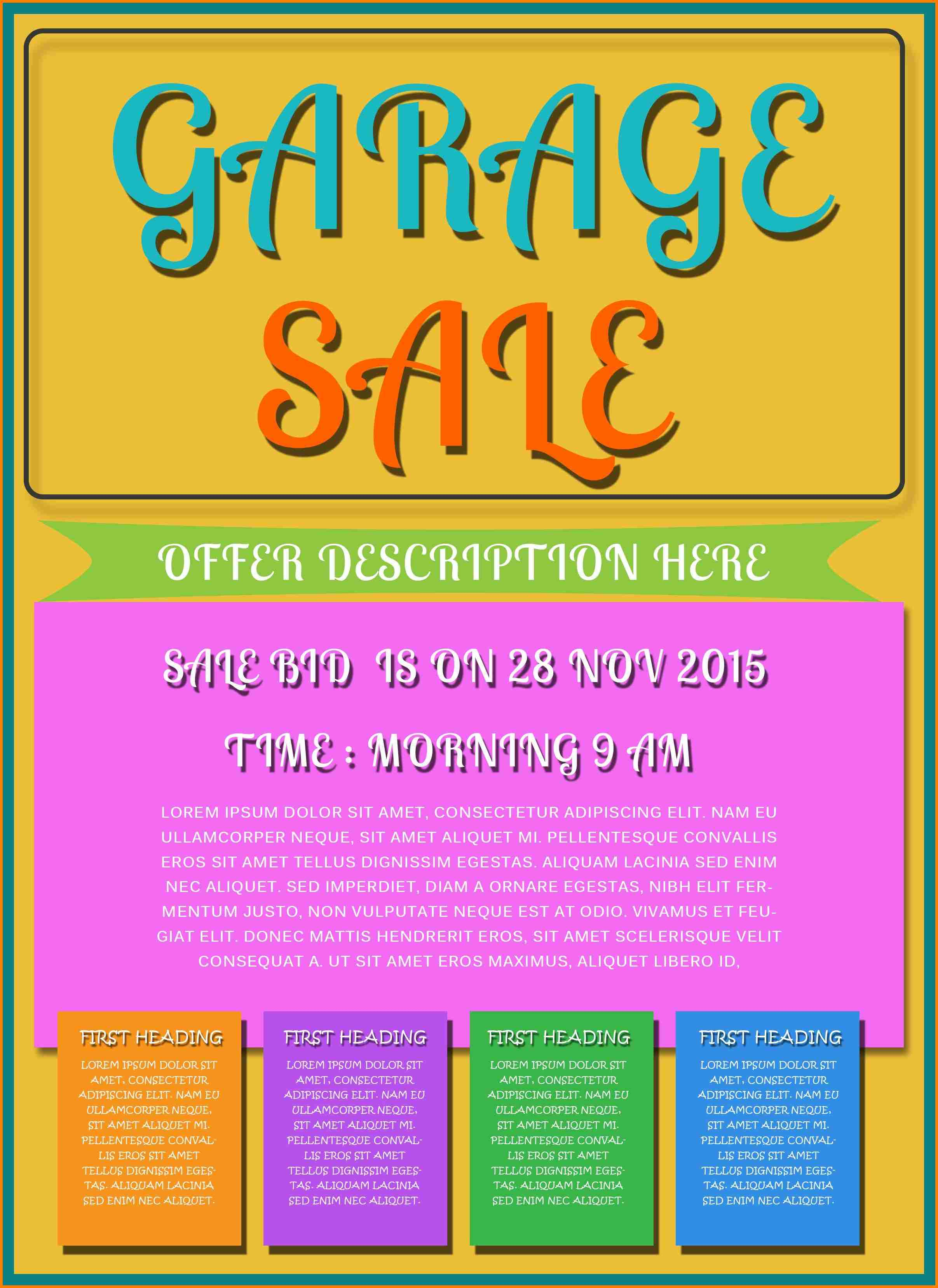 003 Garage Sale Flyer Template Free Printable Flyers Templates - Free Printable Flyers For Parties