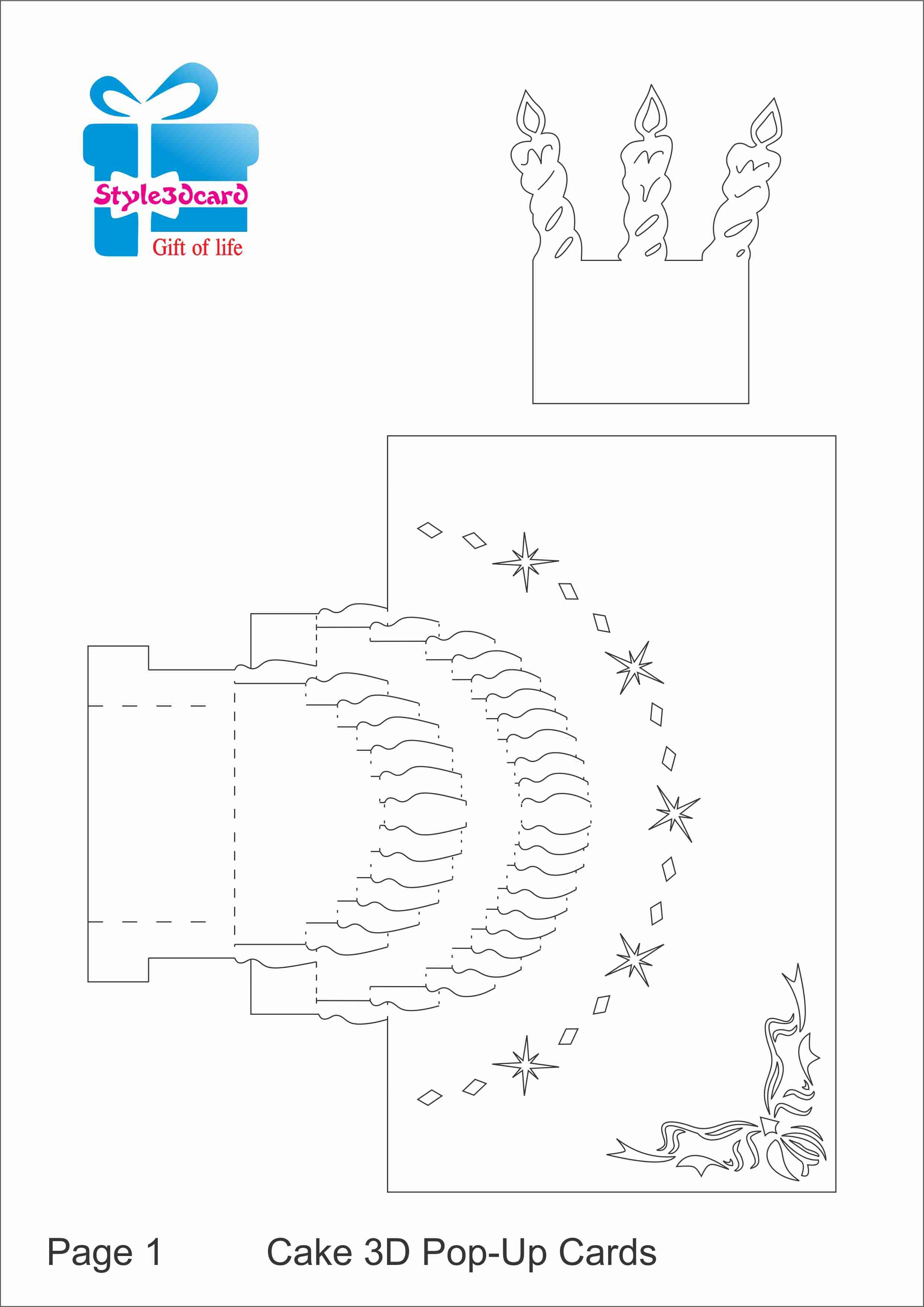 004 Template Ideas Pop Up Birthday ~ Ulyssesroom - Free Printable Pop Up Birthday Card Templates