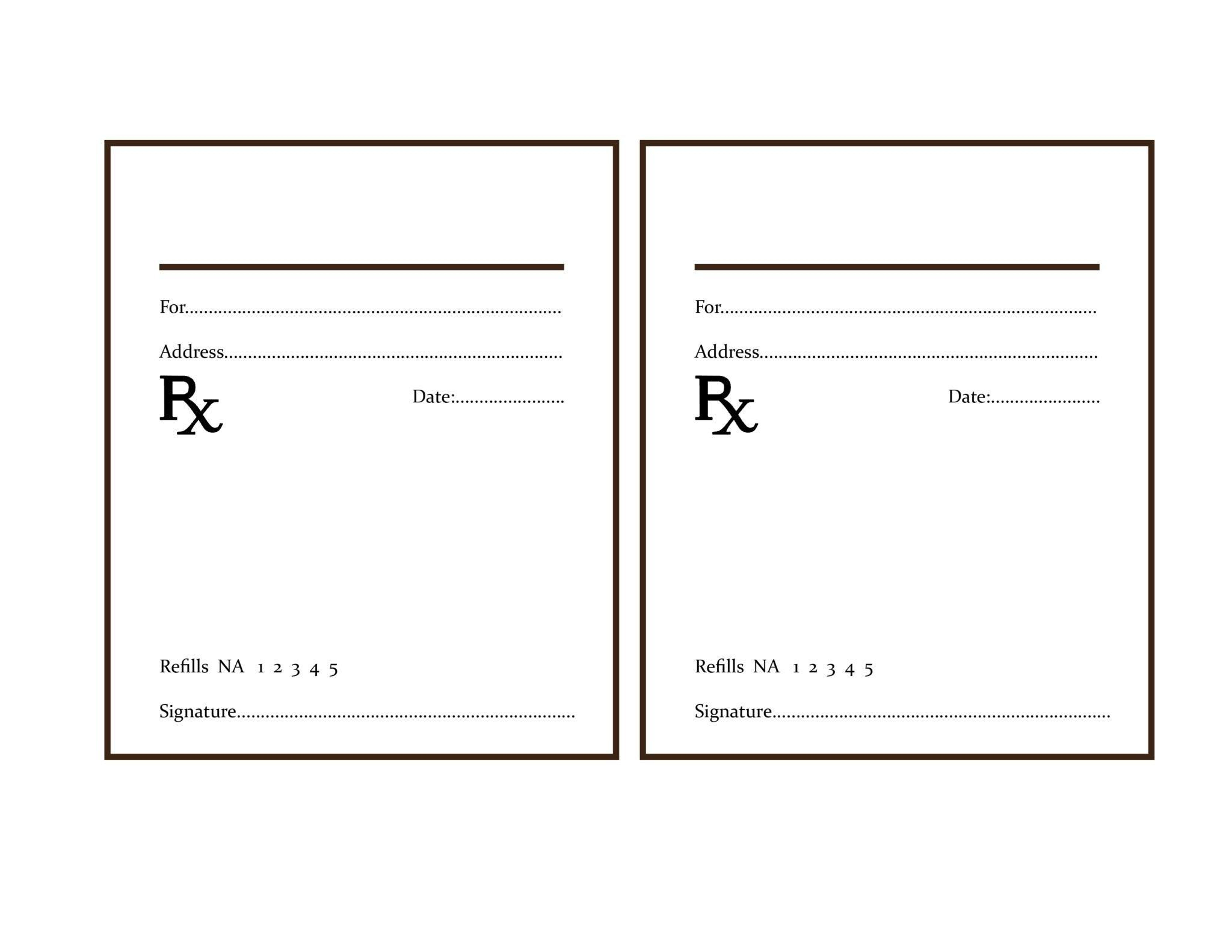 004 Template Ideas Printable Fake Prescription Labels Best Sample Of - Free Printable Prescription Pad