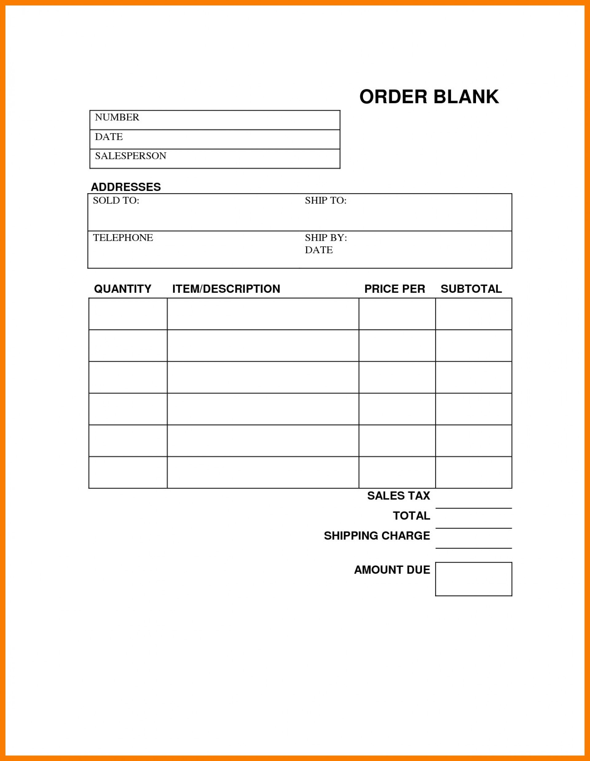 008 Template Ideas Free Printable Work Order Form ~ Ulyssesroom - Free Printable Work Order Template