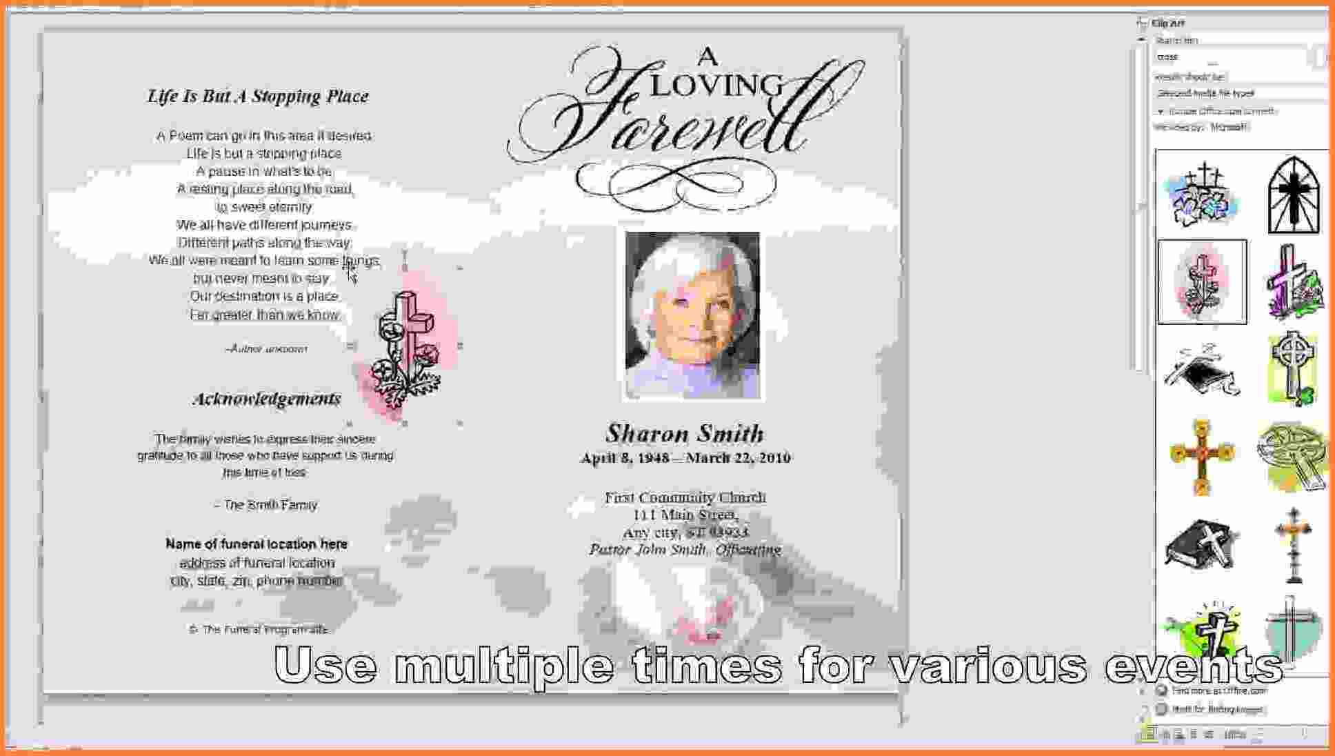009 Free Printable Funeral Program Template Memorialard For - Free Printable Funeral Program Template