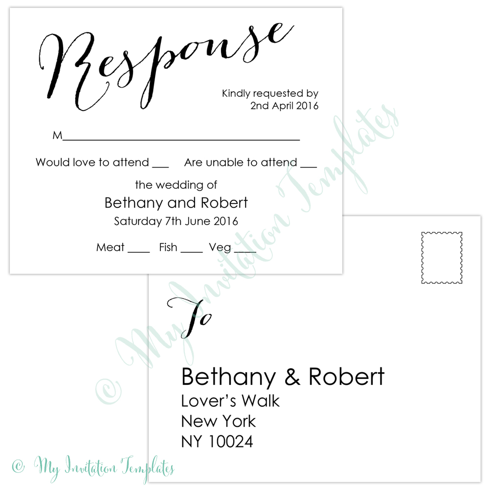 009 Template Ideas Free Printable Postcard Sample Bombshell Rsvp - Free Printable Rsvp