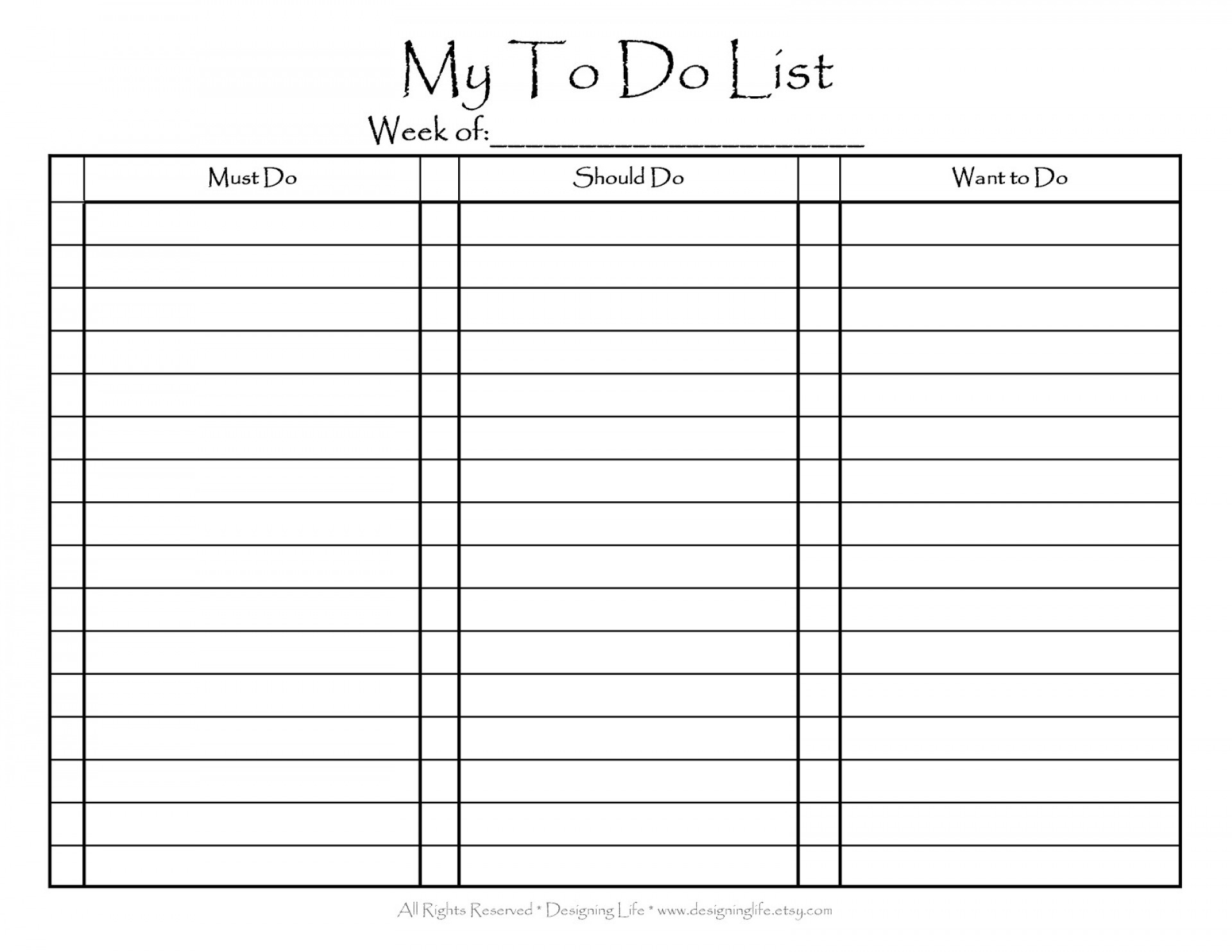 010 Free Blank Printable To Do List Templates Word Excel Pdf - Free Printable To Do List Pdf