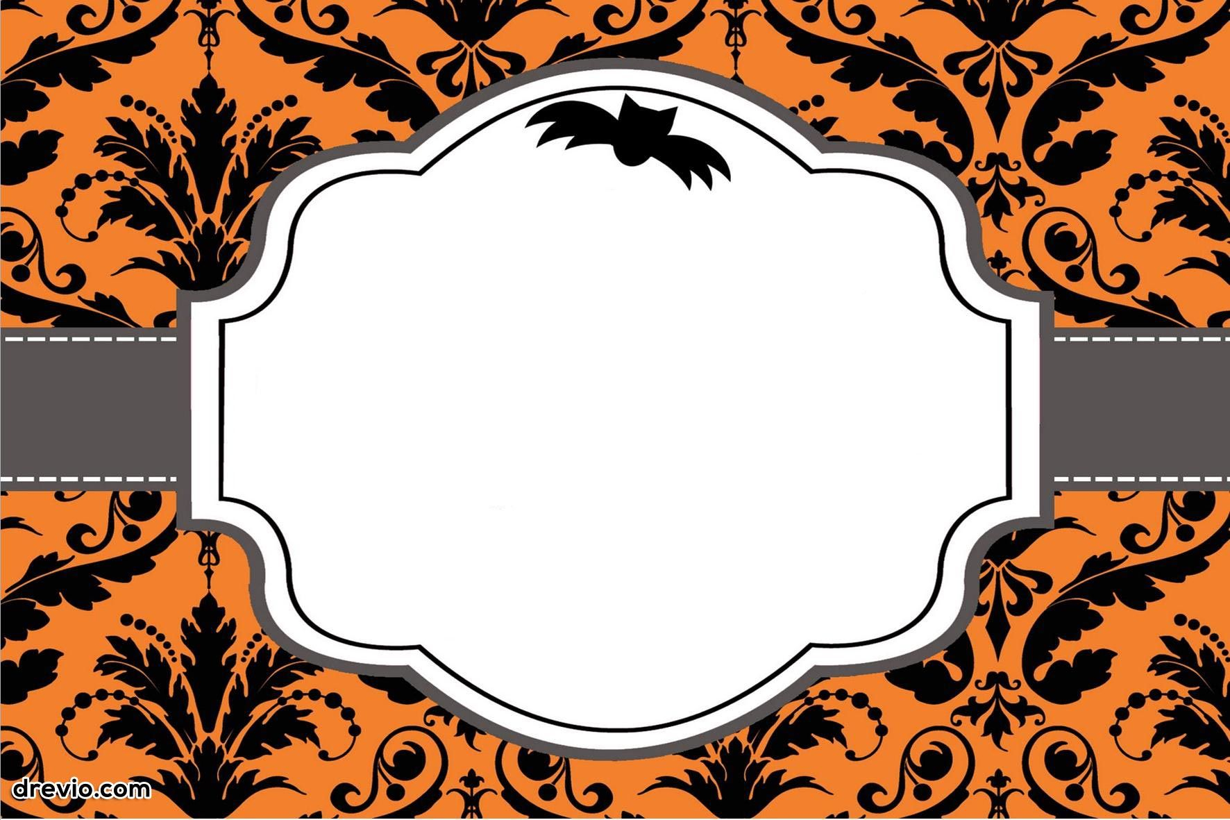 010 Free Halloween Invites Templates Template ~ Ulyssesroom - Free Printable Halloween Wedding Invitations