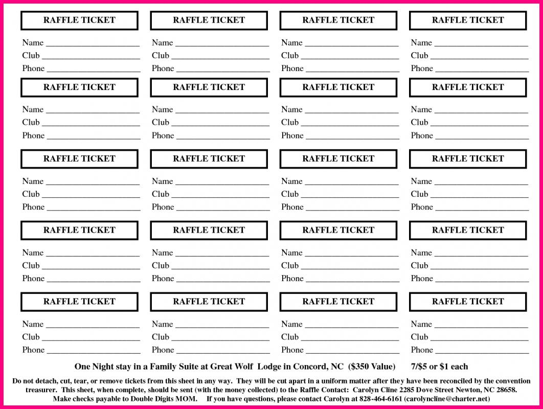 012 Template Ideas Free Printable Tickets Raffle Blank Ticket - Free Printable Raffle Tickets With Stubs