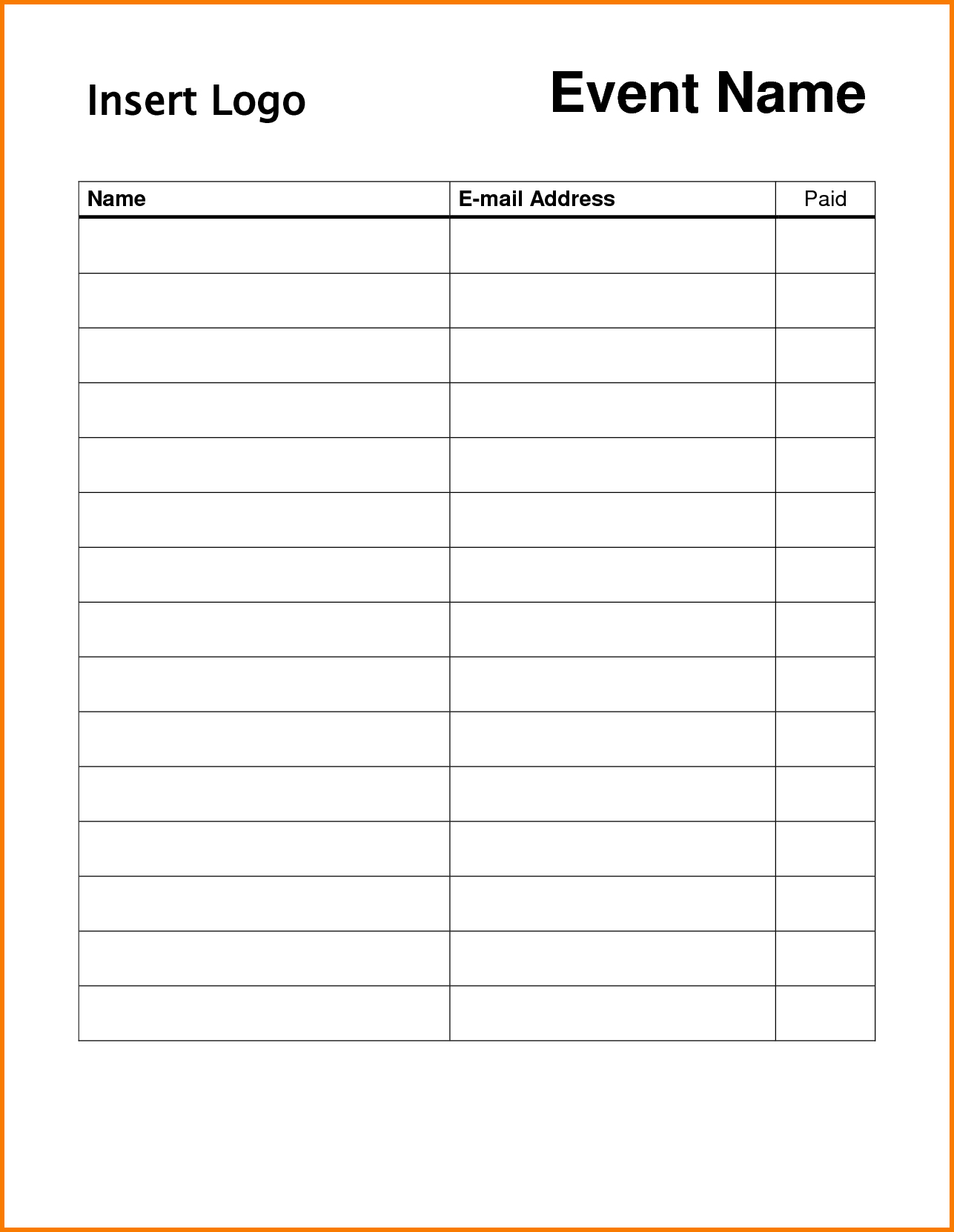 013 Sign Up Sheets Template Membership Or Register Form Sample For - Free Printable Sign Up Sheet