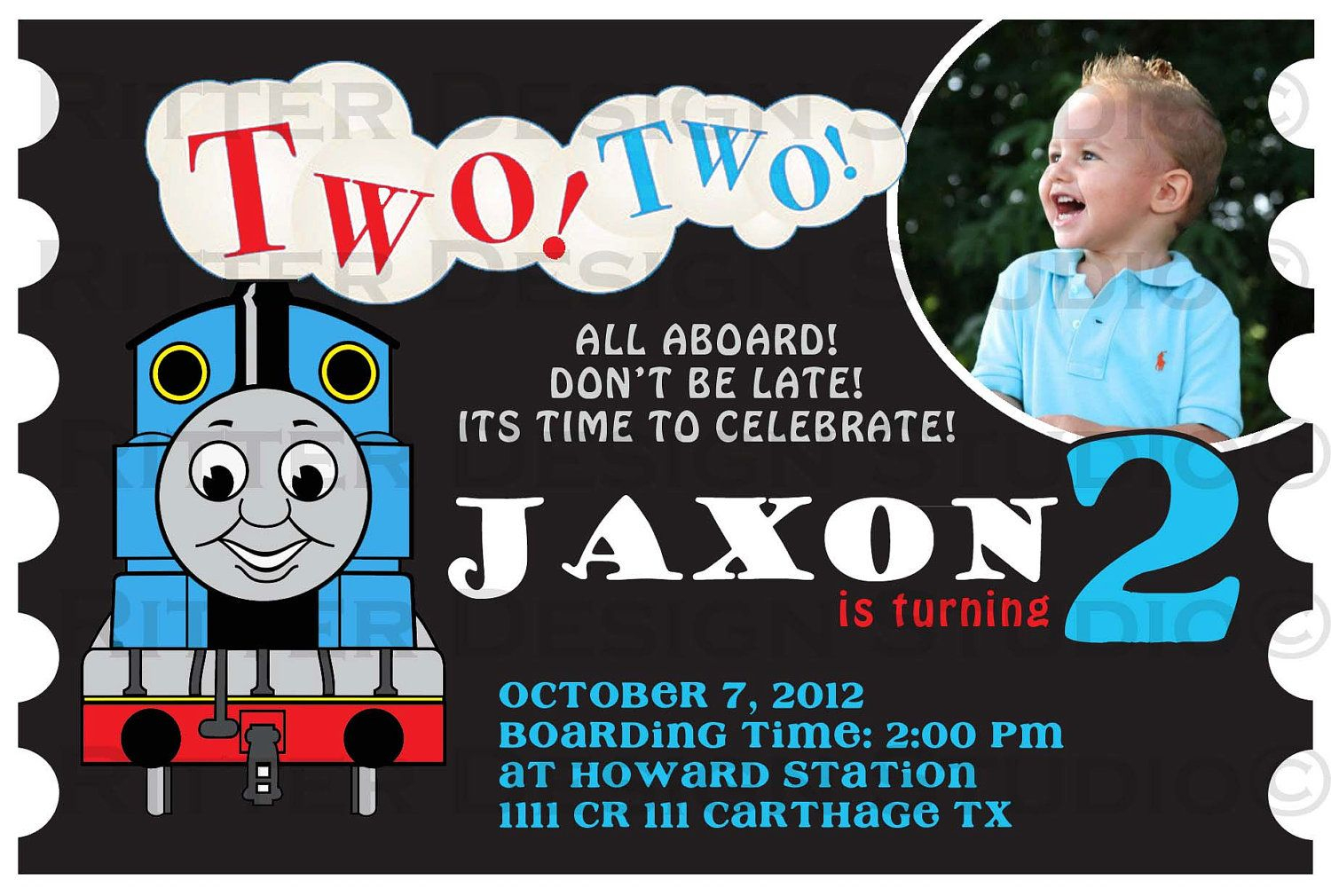 015 Thomas The Train Birthdays Template Sample Ideas ~ Ulyssesroom - Thomas Invitations Printable Free