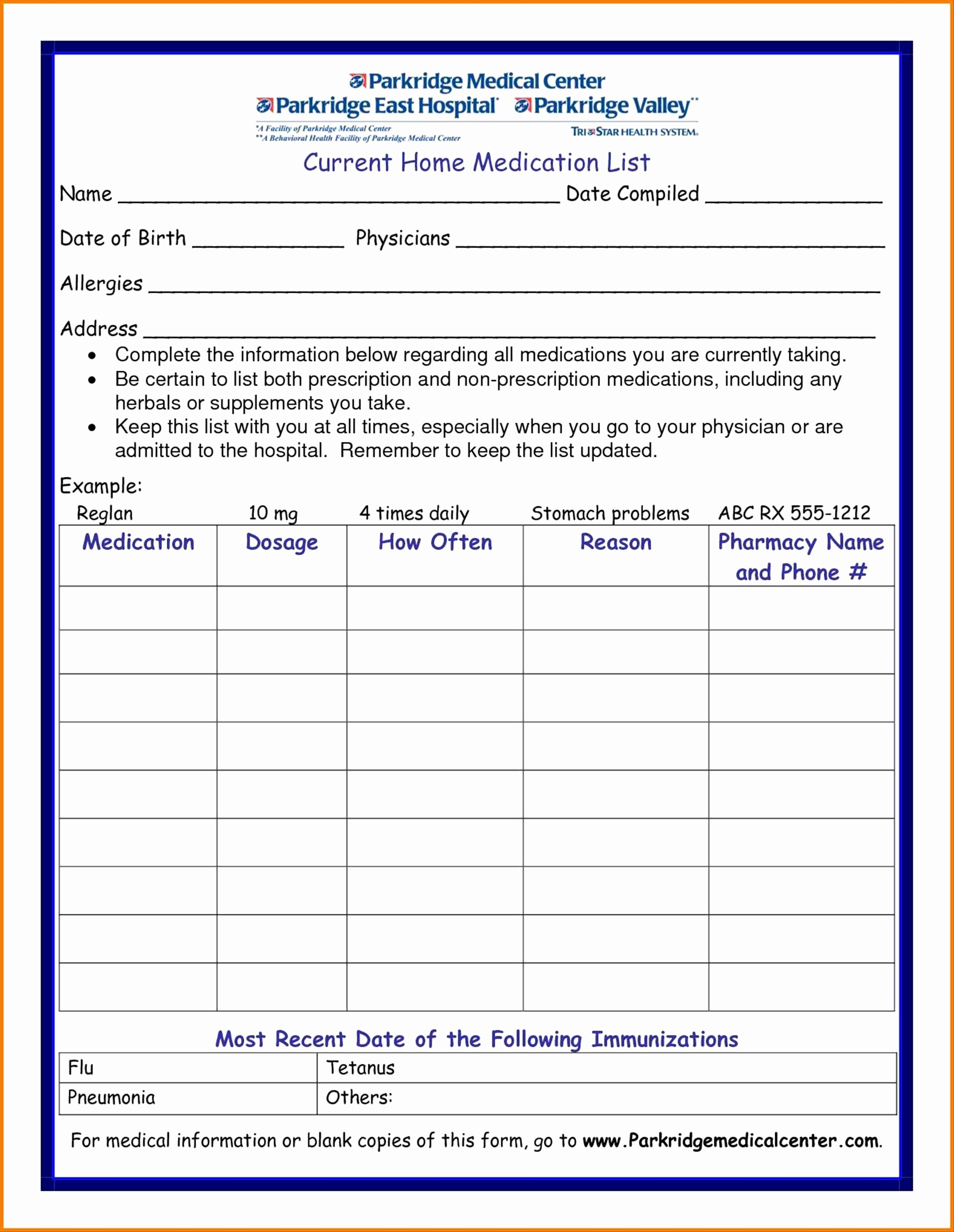 016 Free Medication List Template Resume Awesome Image Of Personal - Free Printable Medication List Template