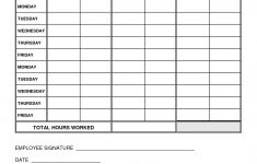 Monthly Timesheet Template Free Printable
