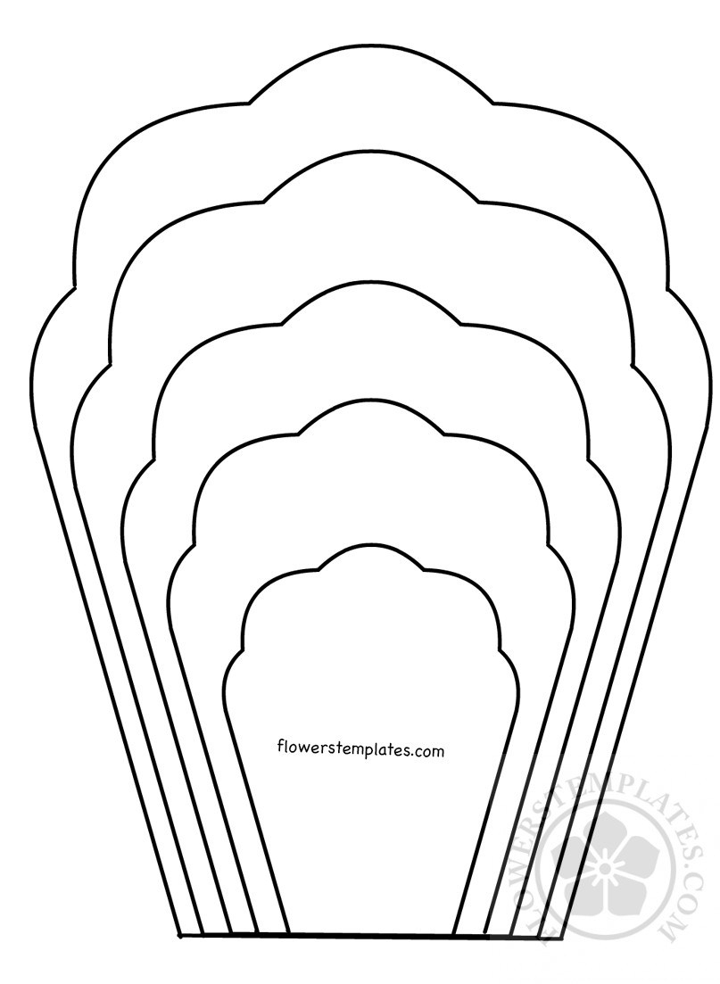 018 Paper Flower Templates Free Template Ideas Rose ~ Ulyssesroom - Free Paper Flower Templates Printable