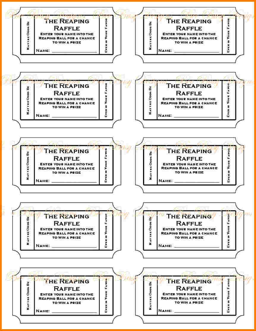 019 Free Printable Raffle Tickets P Template ~ Ulyssesroom - Free Printable Diaper Raffle Ticket Template