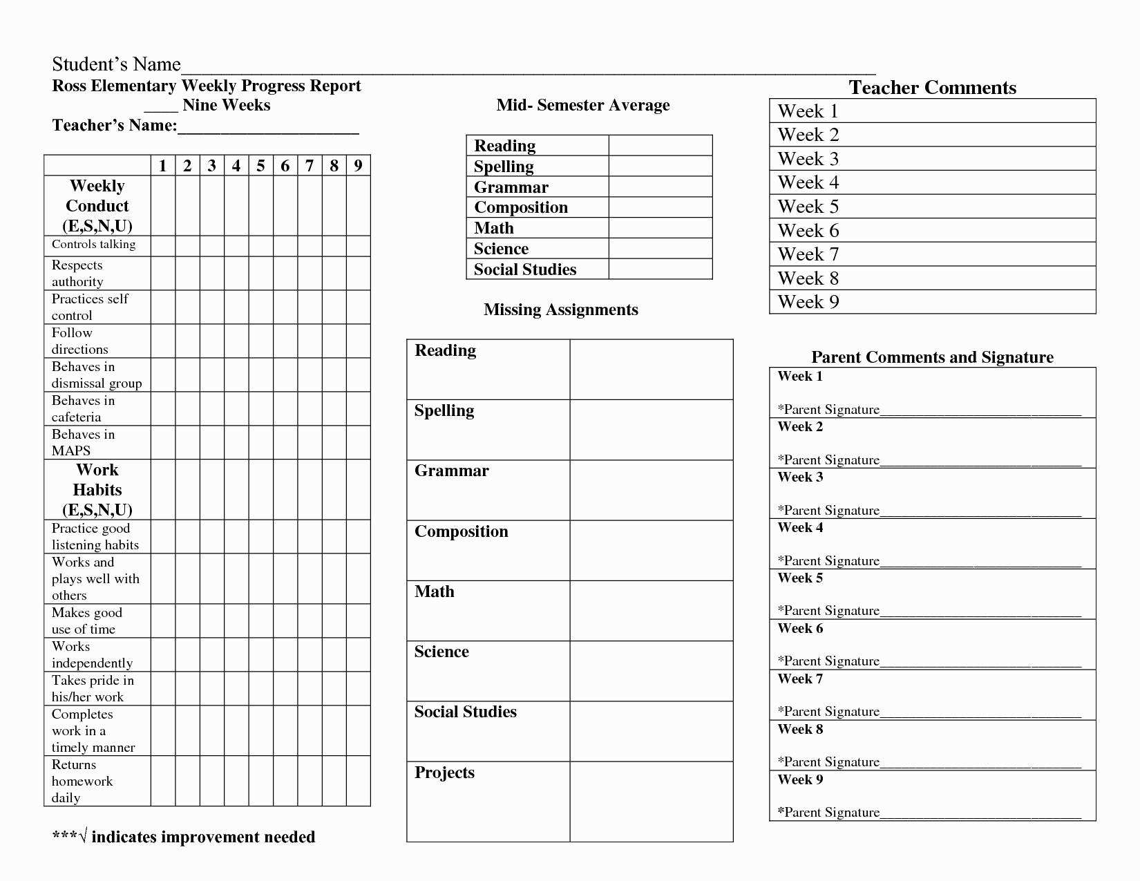 021 Free Printable Homeschool Report Card Template Best Image - Free Printable Preschool Report Cards