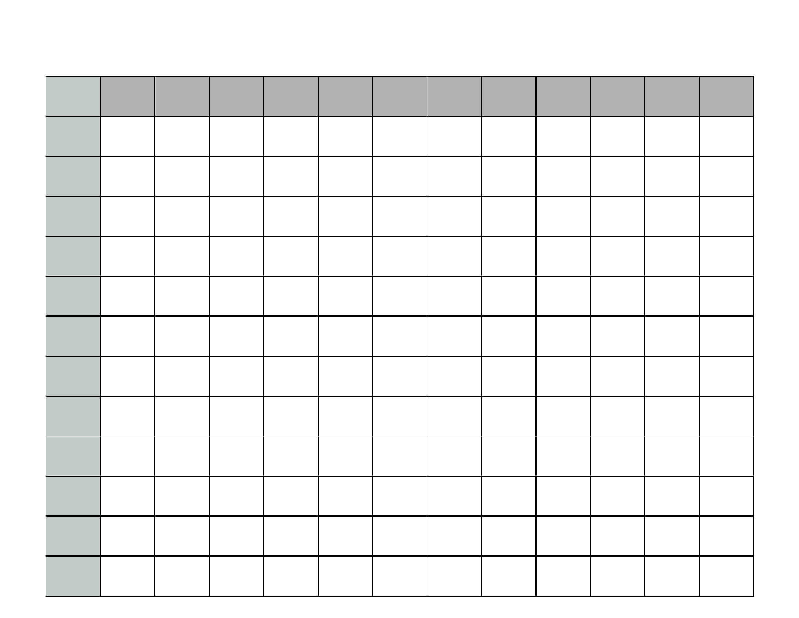 1-12 Multiplication Chart Free Download - Free Printable Blank Multiplication Table 1 12