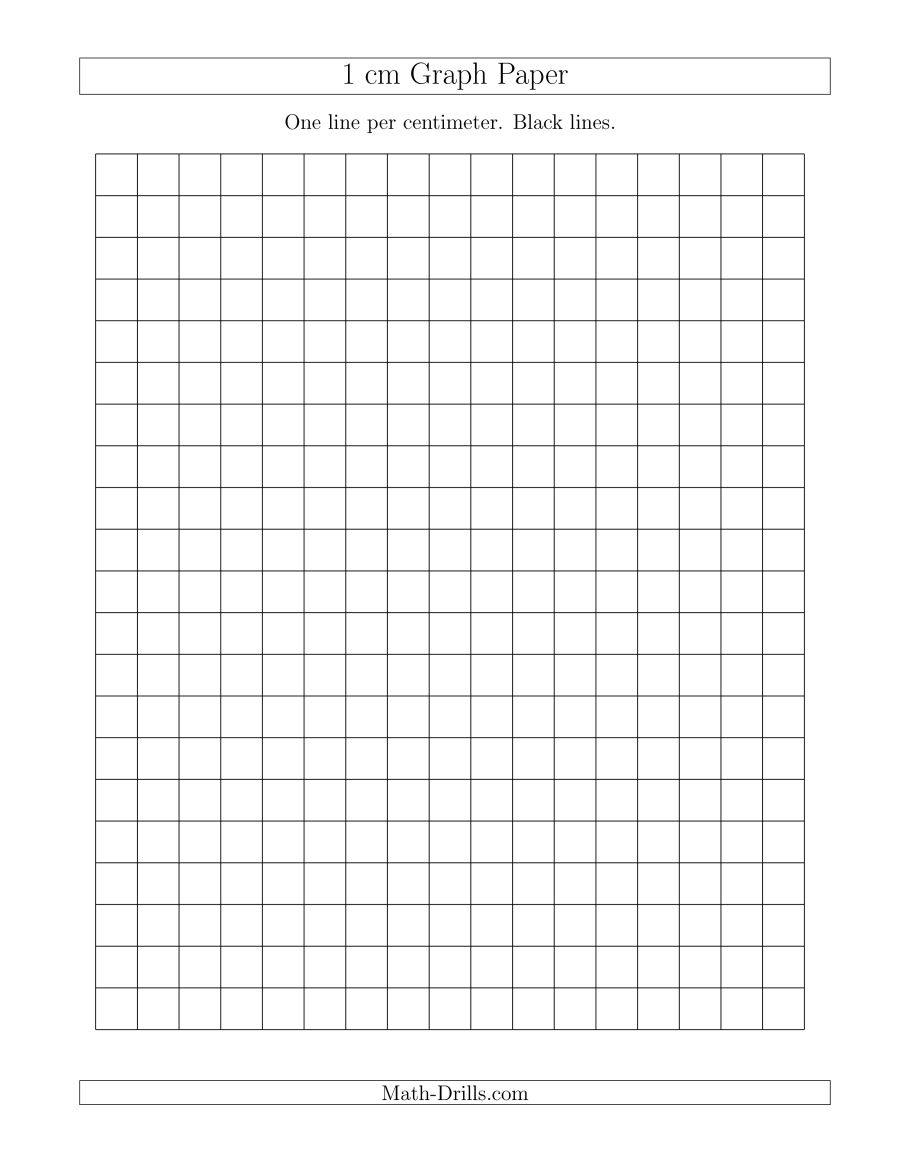 1 Cm Graph Paper With Black Lines (A) - Cm Graph Paper Free Printable
