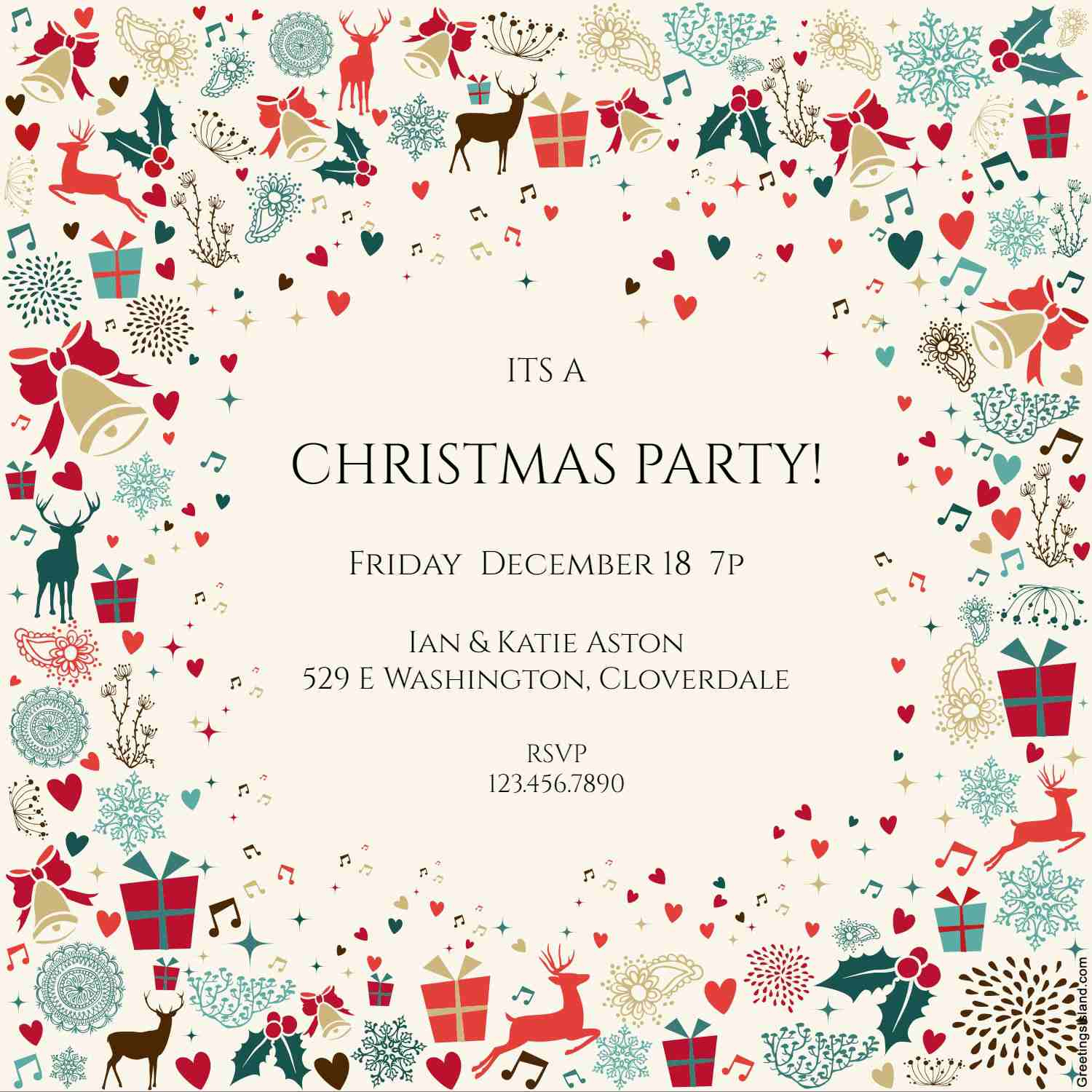 10 Free Christmas Party Invitations That You Can Print - Free Printable Christmas Party Signs