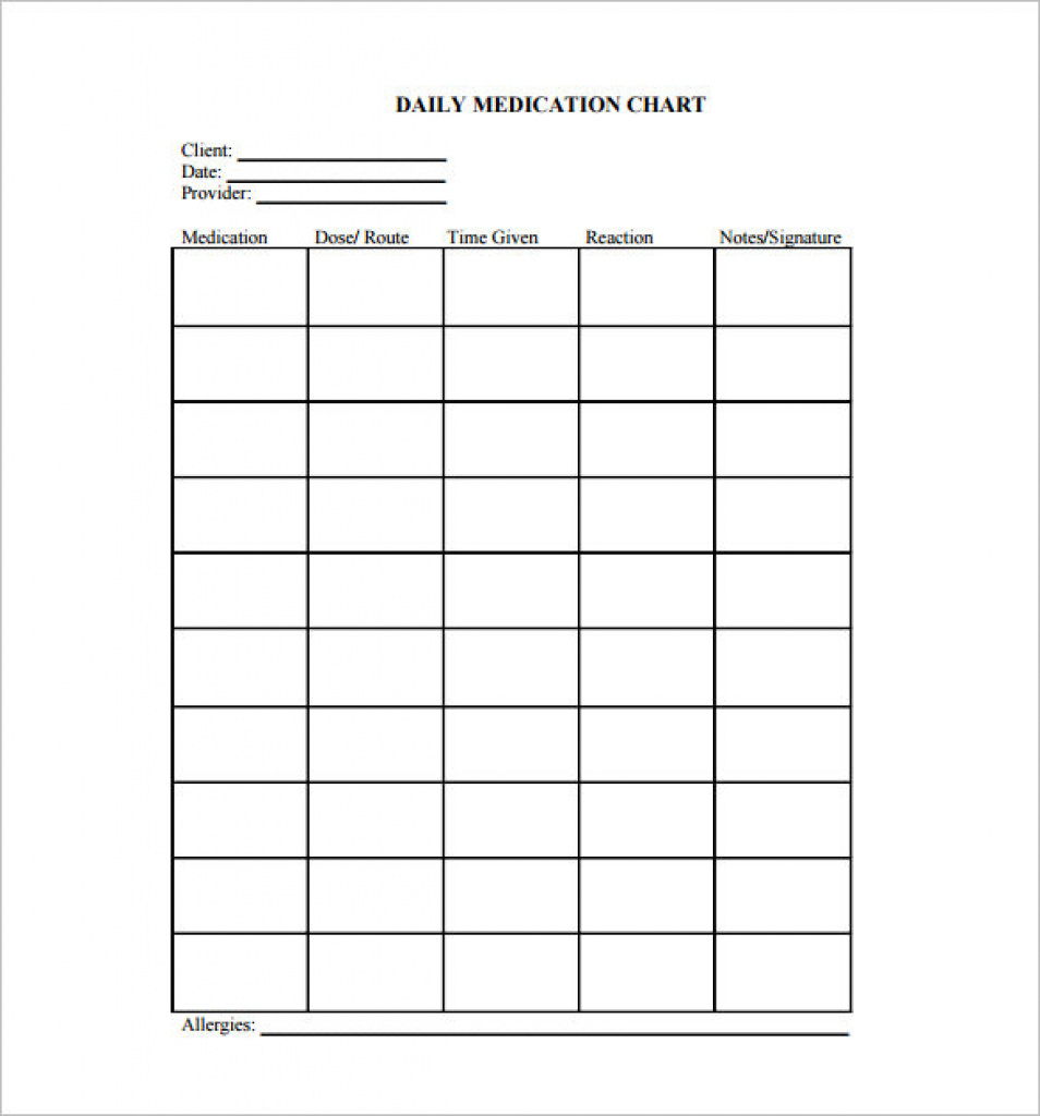 10+ Medication Chart Template - Free Sample, Example, Format Inside - Free Printable Medication Chart