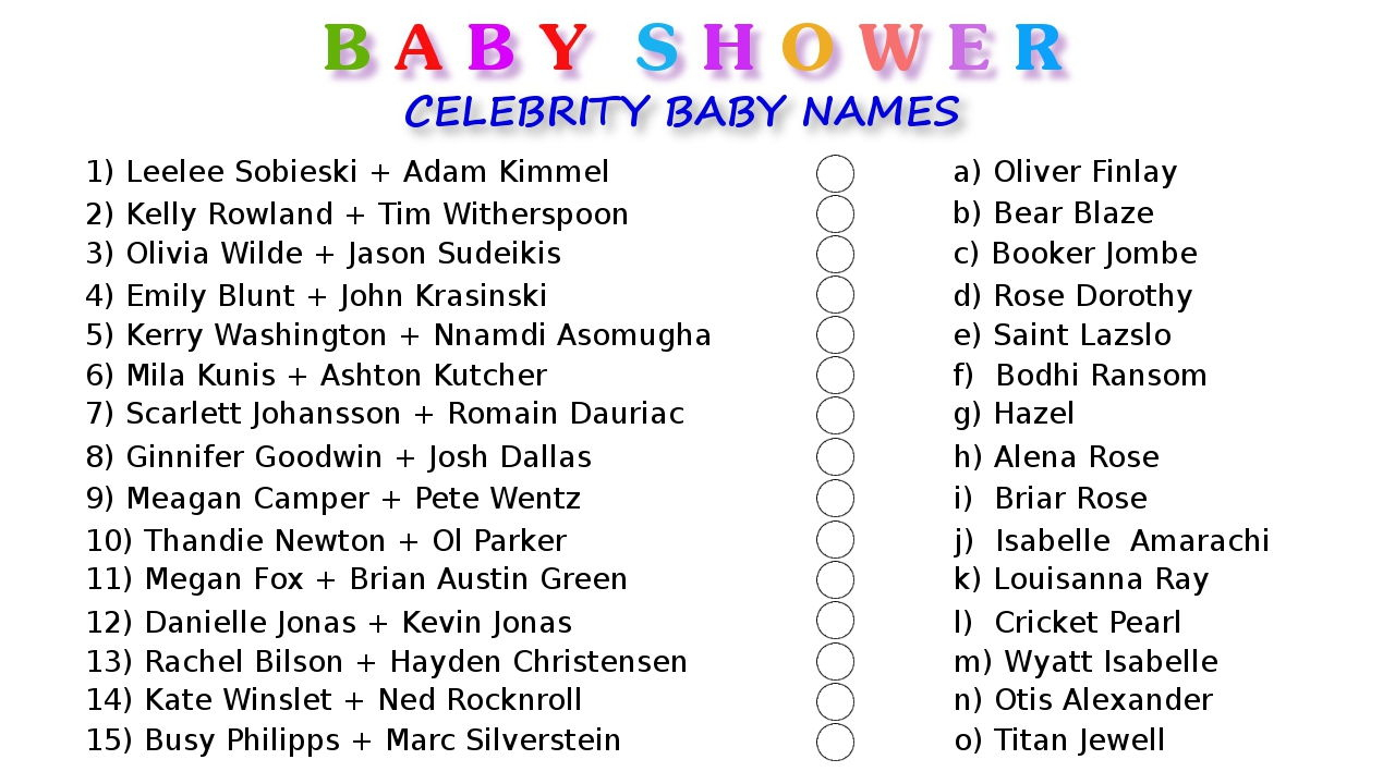 10 Printable Baby Shower Games Your Guests Will Surely Enjoy - Free Printable Baby Shower Games With Answers