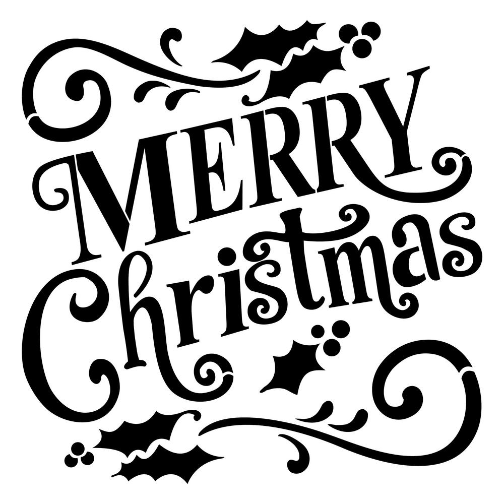 Merry Christmas Stencil Free Printable - Printable Word Searches