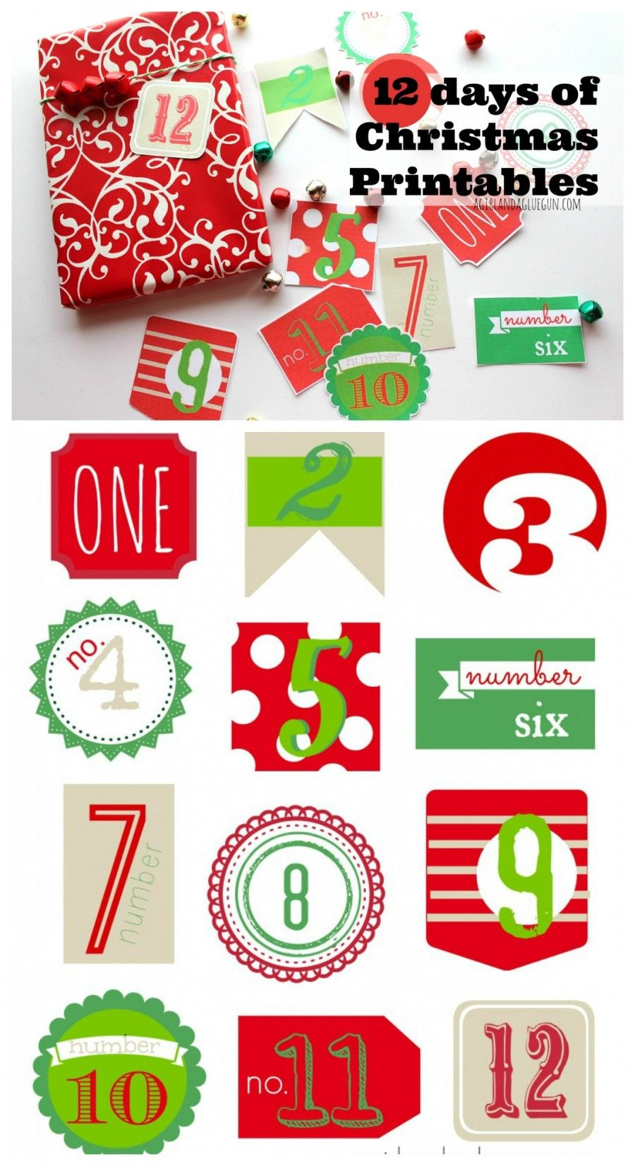 12 Days Of Christmas Free Printable | Christmas &amp;amp; Winter | Pinterest - Free Printable 12 Days Of Christmas Gift Tags