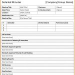 12+ Template For Meeting Minutes | Job Resumes Word   Meeting Minutes Template Free Printable