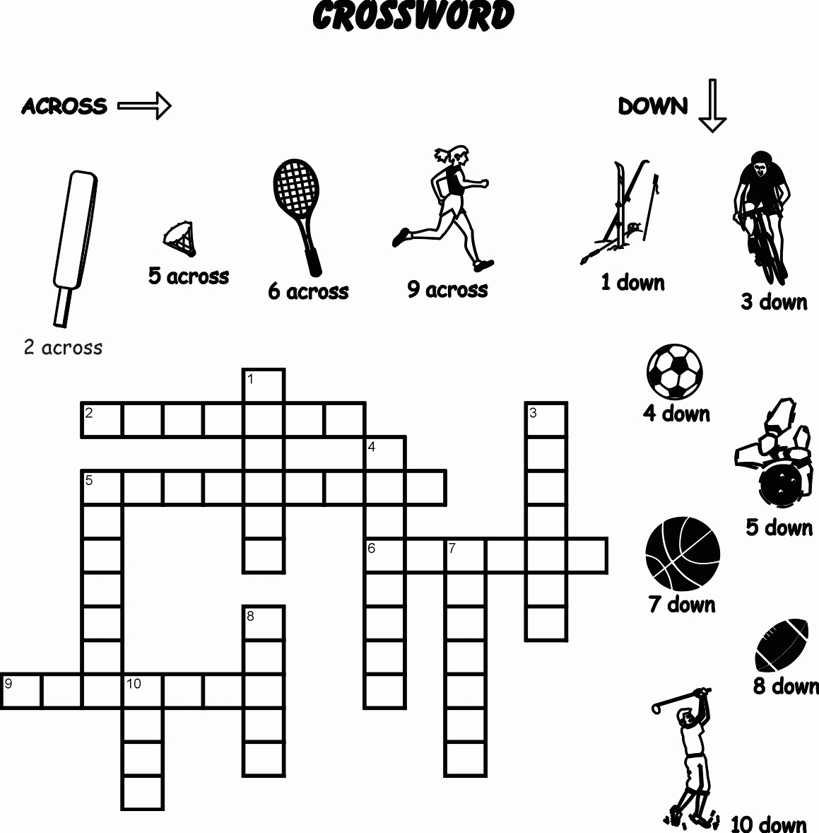 14 Sports Crossword Puzzles | Kittybabylove - Free Printable Sports Crossword Puzzles