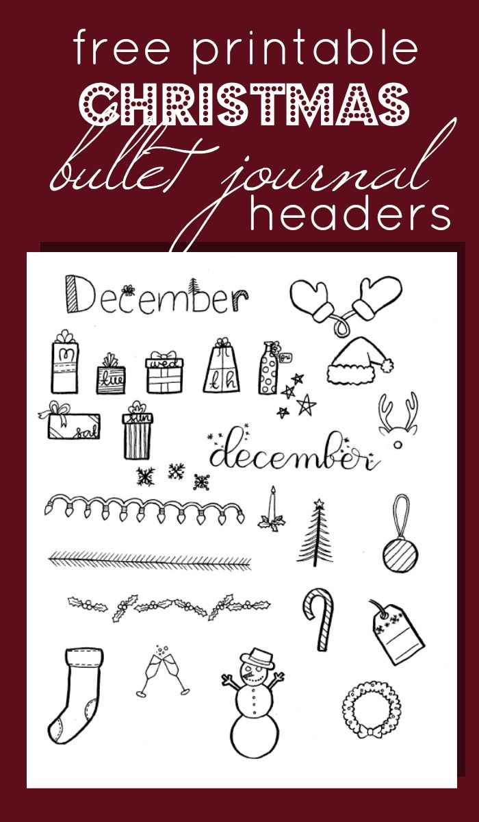 15 Christmas Bullet Journal Layout Ideas + Free Printable Christmas - Free Printable Christmas Alphabet