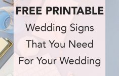 Free Printable Wedding Signs
