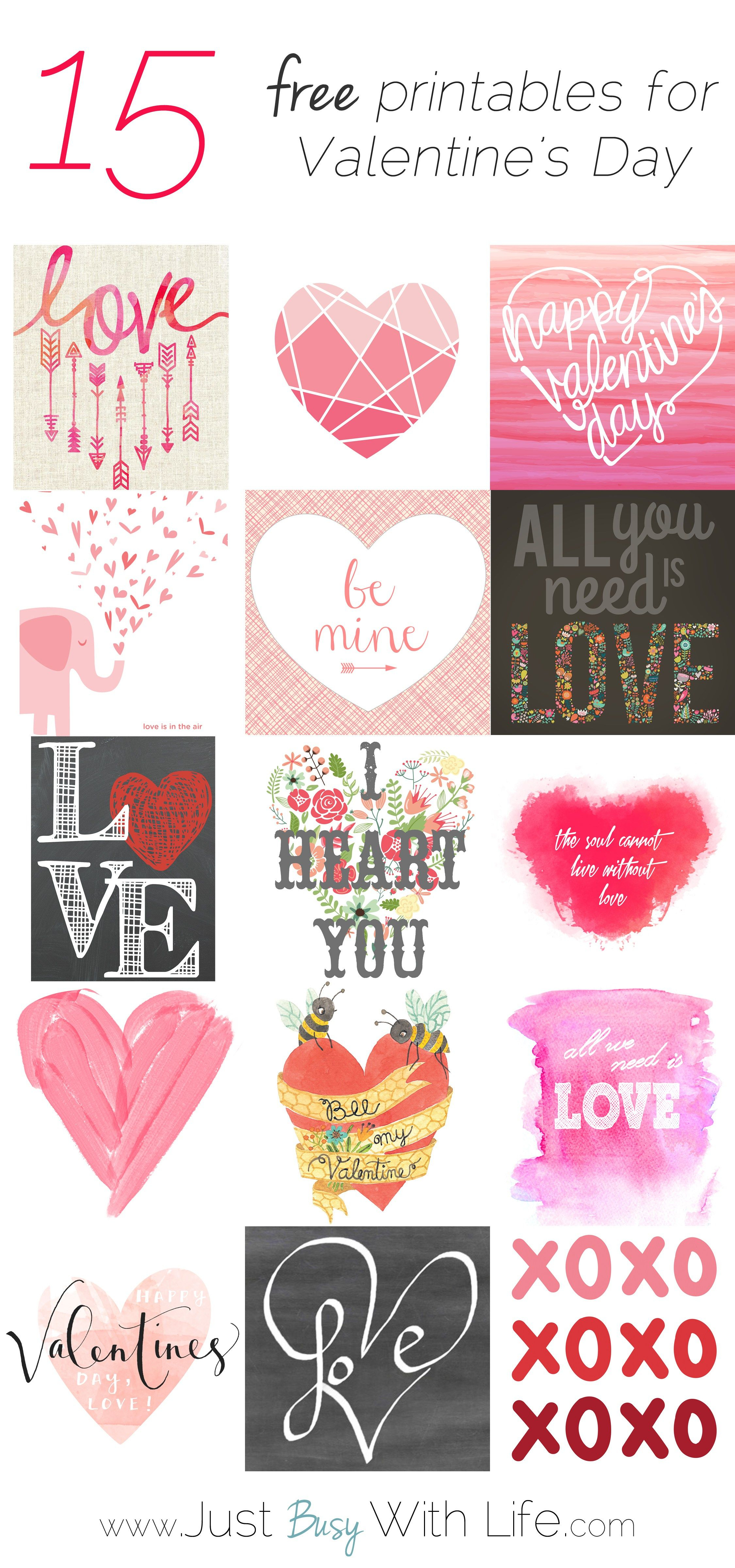 15 Free Valentine&amp;#039;s Day Printables | Just Busy With Life - Free Printable Valentine&amp;amp;#039;s Day Decorations