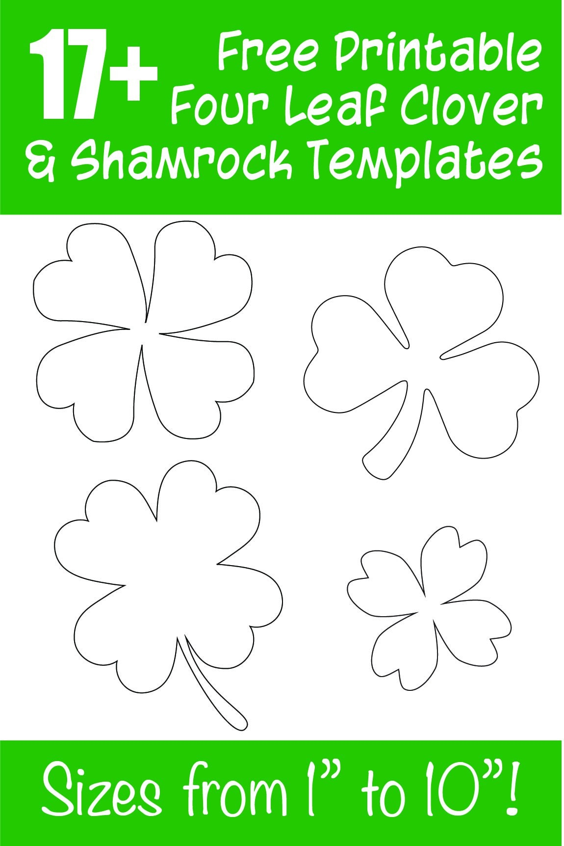 17+ Free Printable Four Leaf Clover &amp;amp; Shamrock Templates - The - Shamrock Template Free Printable