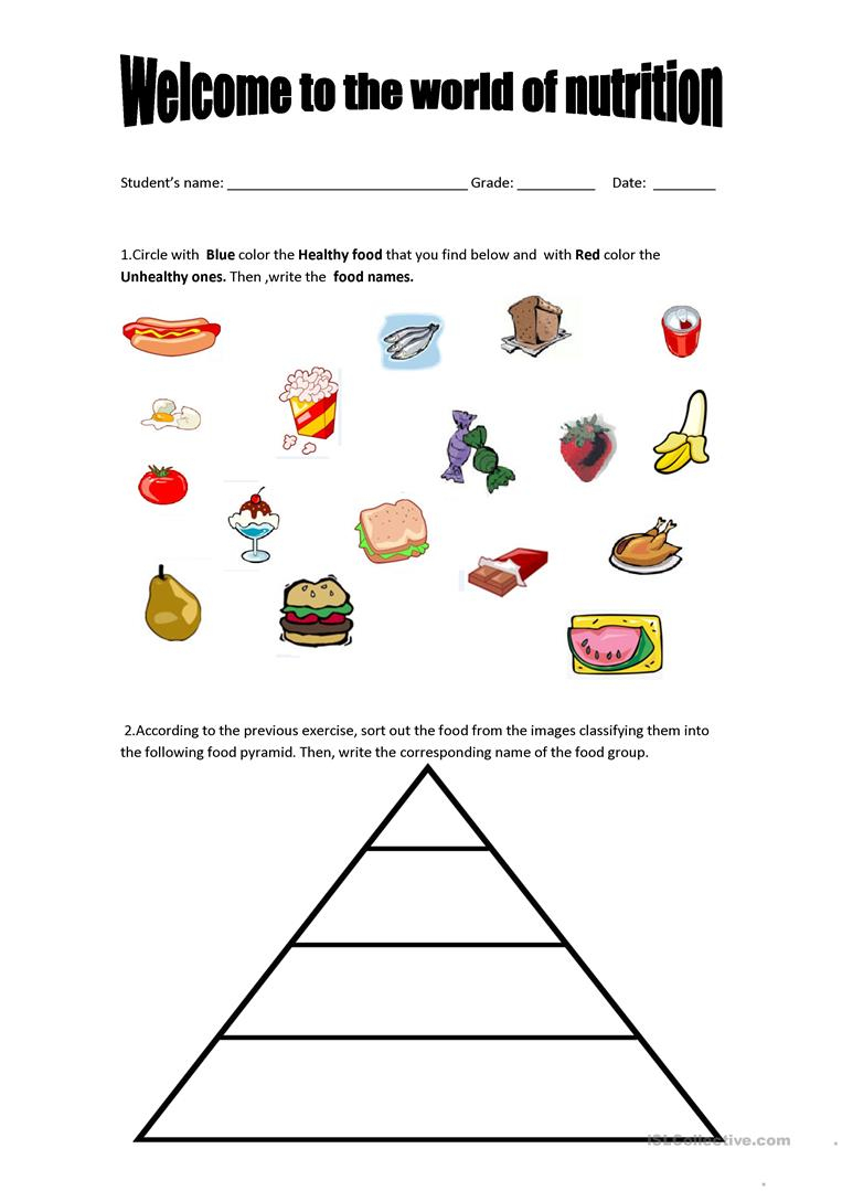 18 Free Esl Food Pyramid Worksheets - Free Printable Food Pyramid