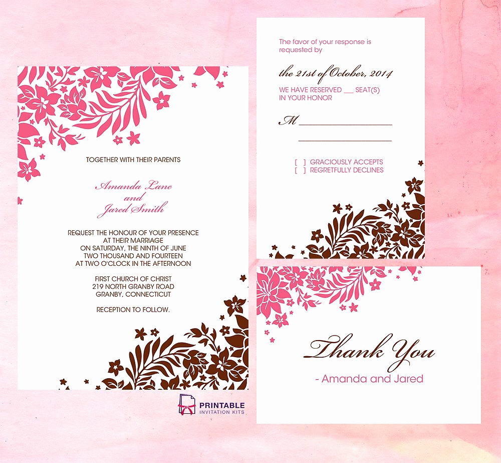 18 Lovely Free Printable Wedding Invitations Templates Downloads - Free Printable Wedding Invitations Templates Downloads