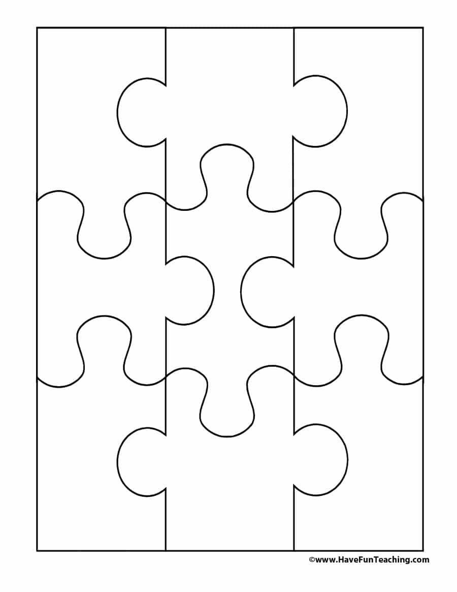 19 Printable Puzzle Piece Templates - Template Lab - Free Printable Blank Puzzle Pieces