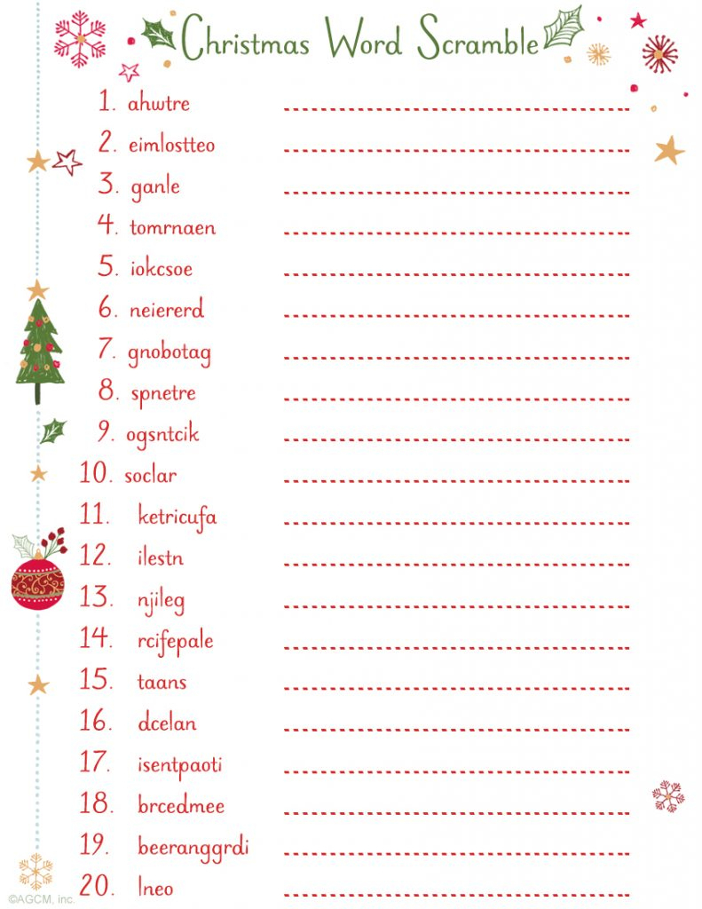 20 Free Printable Christmas Games - Christmas Celebration - All - Christmas Song Scramble Free Printable