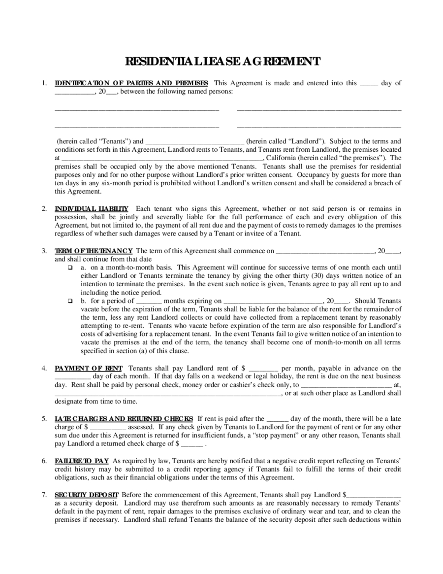 2019 Rental Agreement - Fillable, Printable Pdf &amp;amp; Forms | Handypdf - Rental Agreement Forms Free Printable