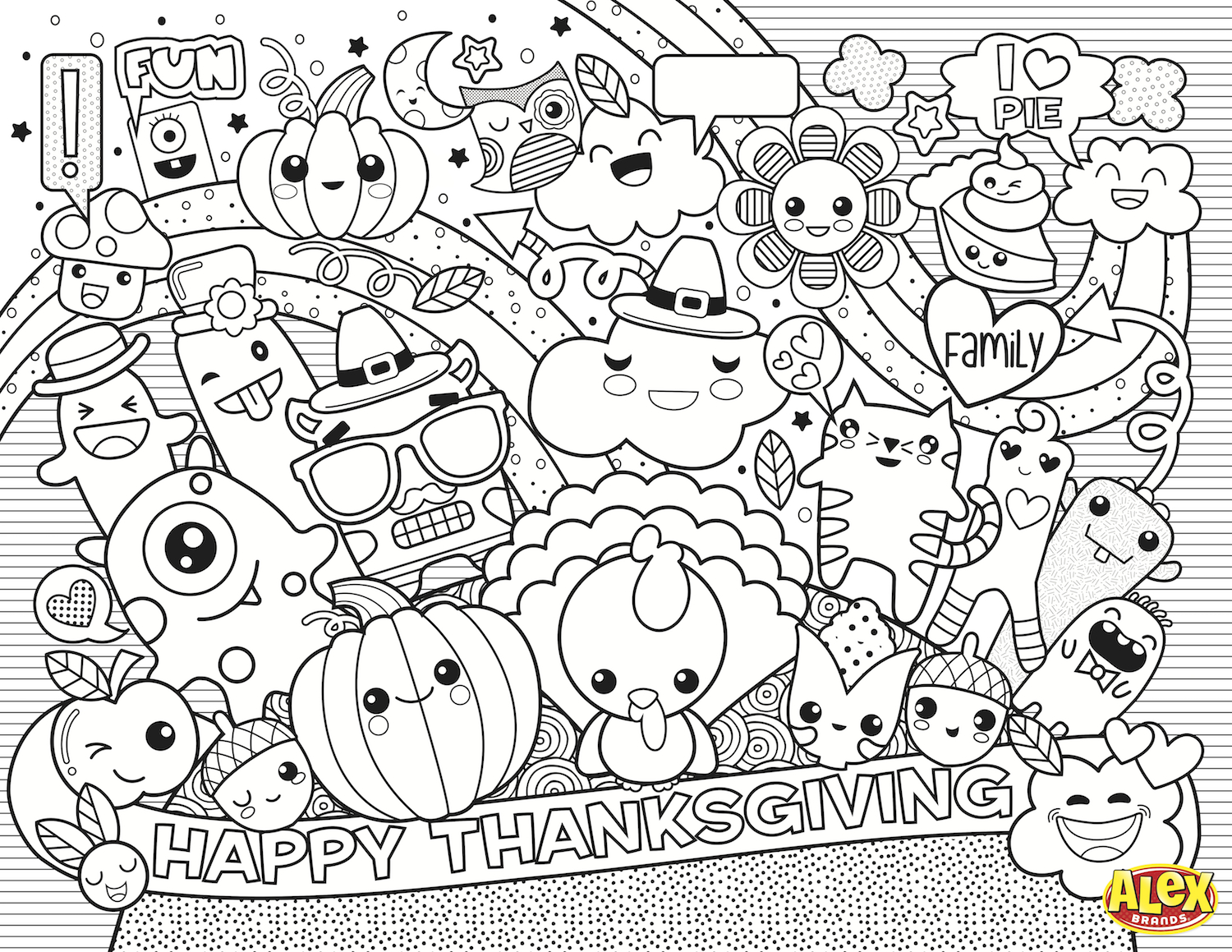 225+ Free Thanksgiving Printables And Coloring Pages For Kids - Free Printable Thanksgiving Coloring Placemats