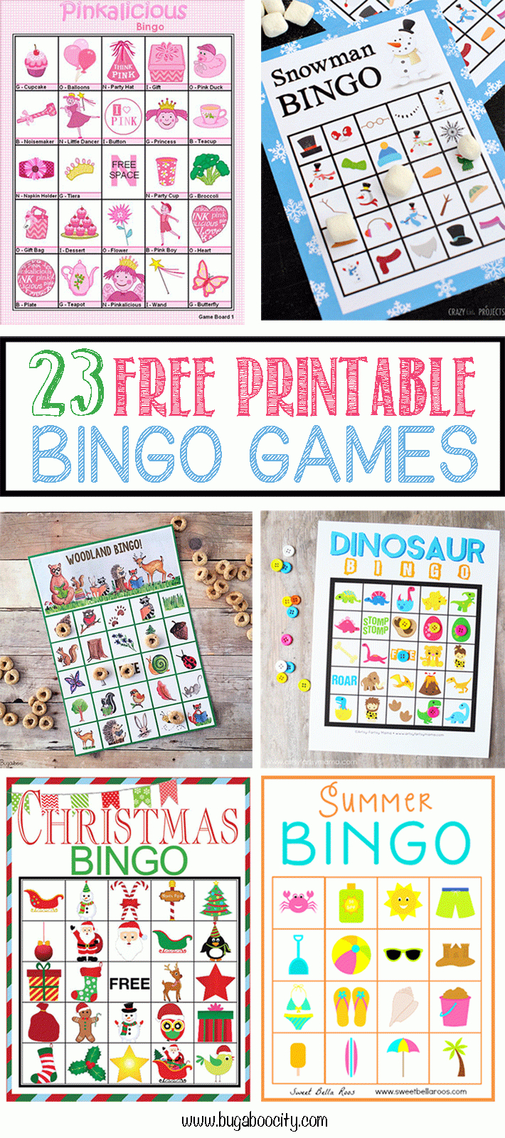 23 Free Printable Bingo Games - Bugaboocity - Free Printable Bingo Chips