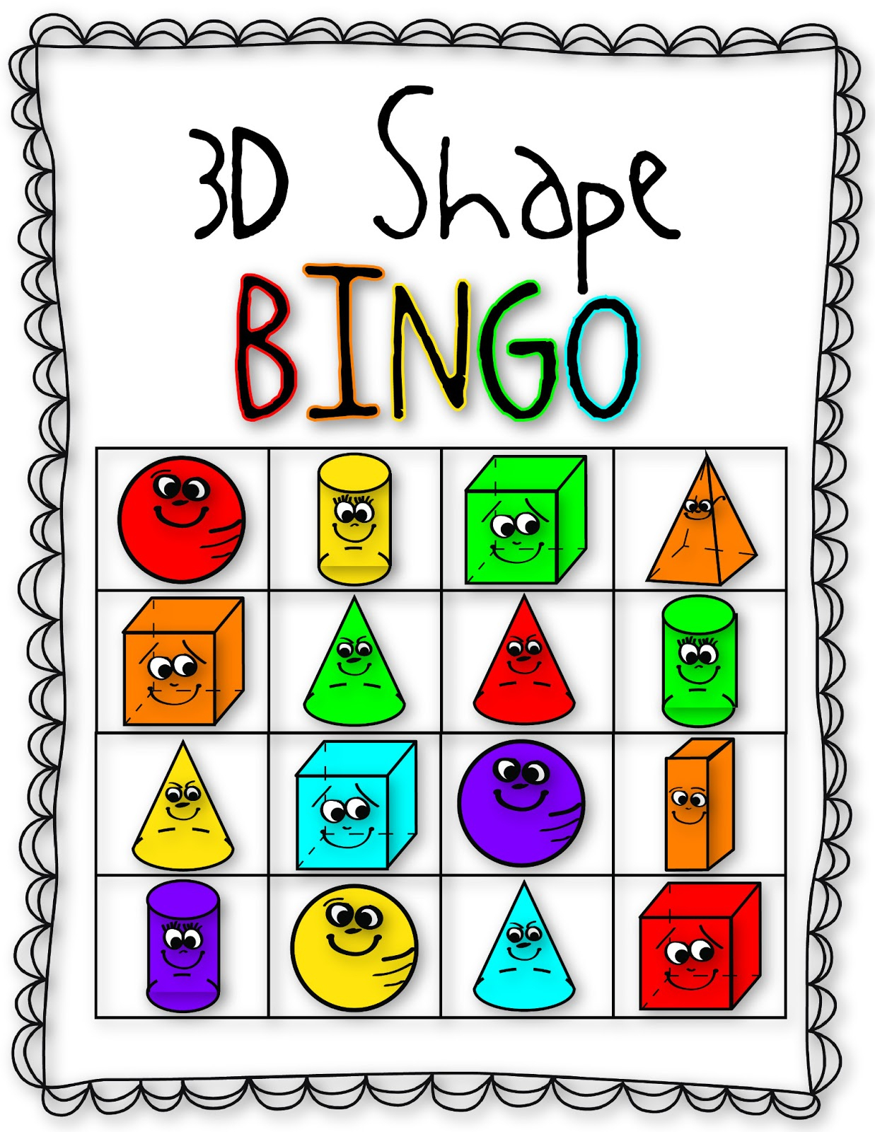 26 Images Of Shape Bingo Template | Bfegy - 3D Shape Bingo Free Printable