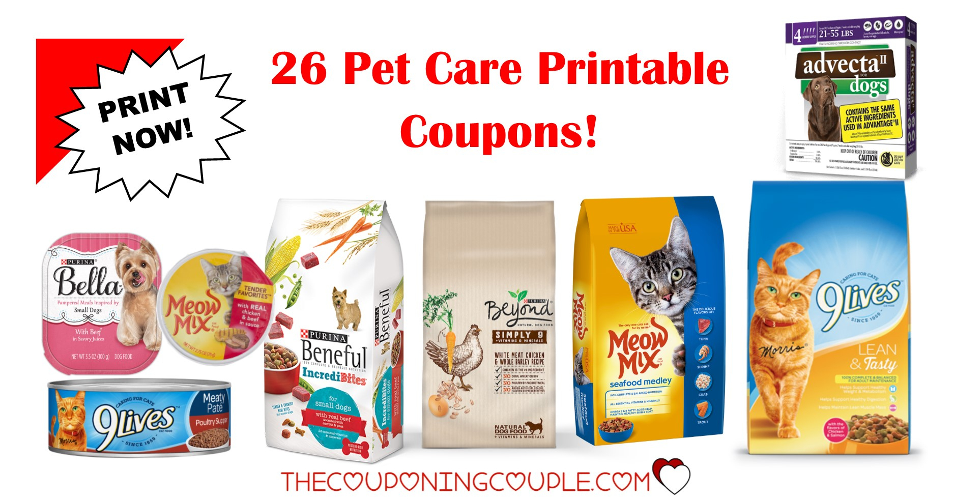 26 Pet Care Printable Coupons ~ Over $42 In Savings!!! - Free Printable 9 Lives Cat Food Coupons