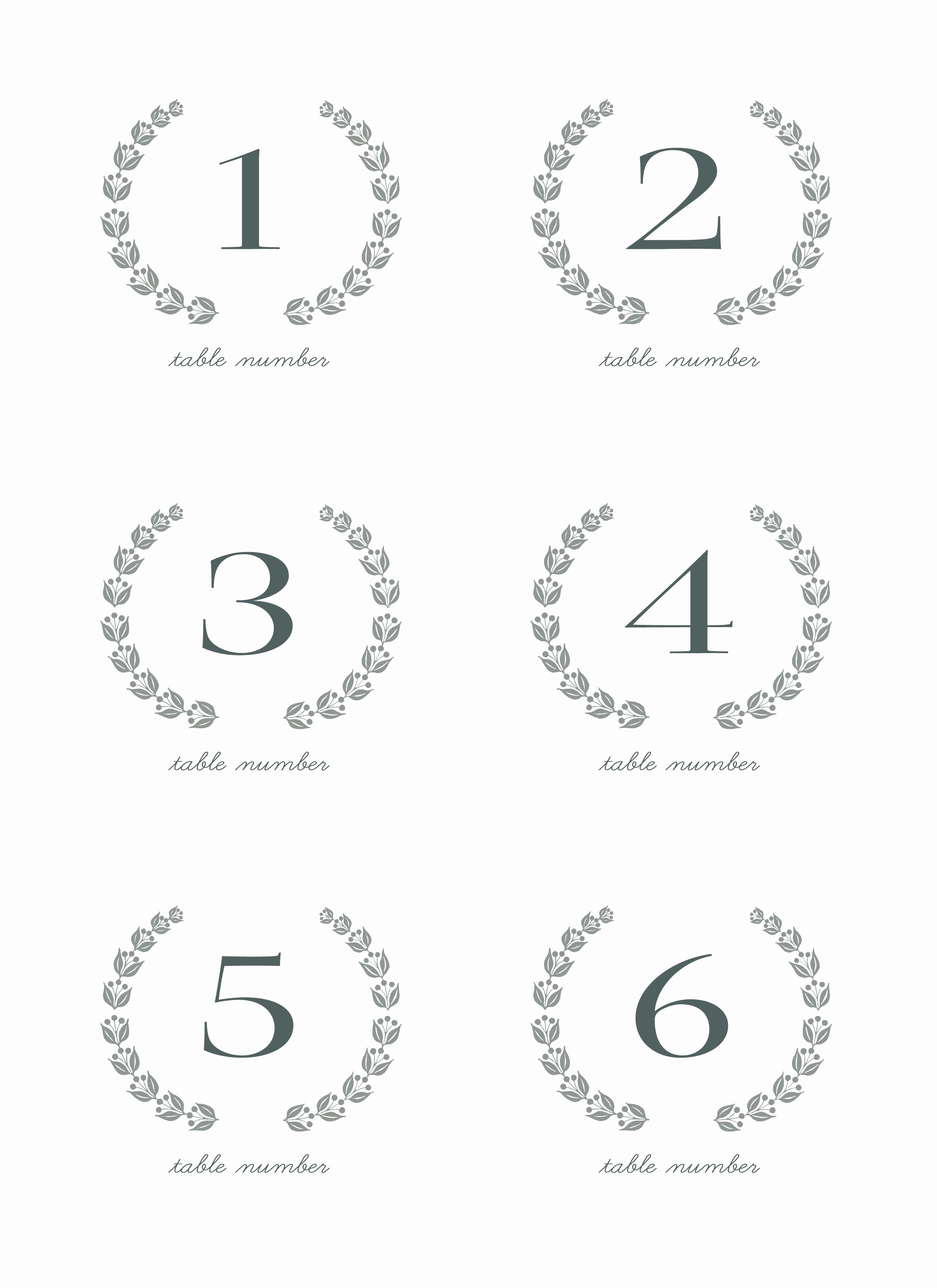 28 Elegant Printable Table Numbers | Kittybabylove - Free Printable Table Numbers 1 20