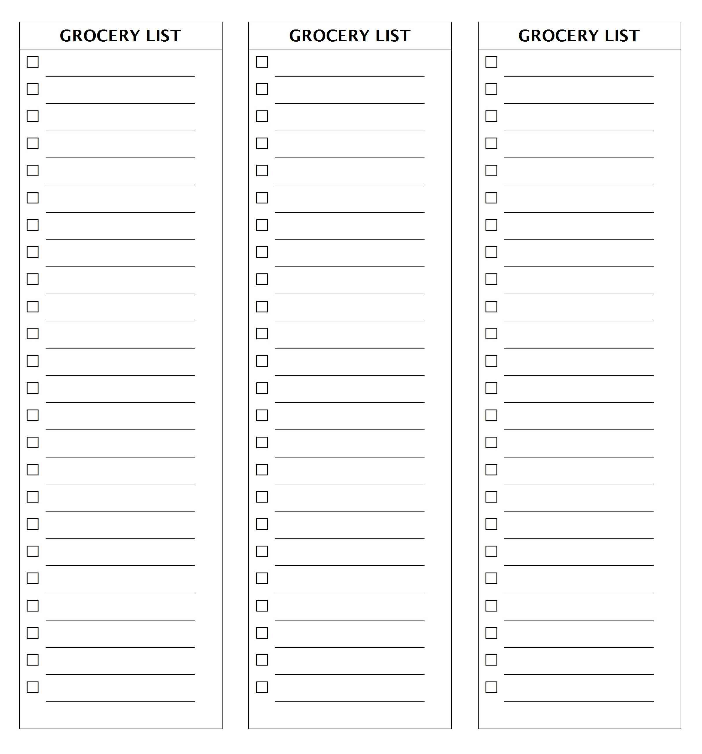 28 Free Printable Grocery List Templates | Kittybabylove - Free Printable Shopping List