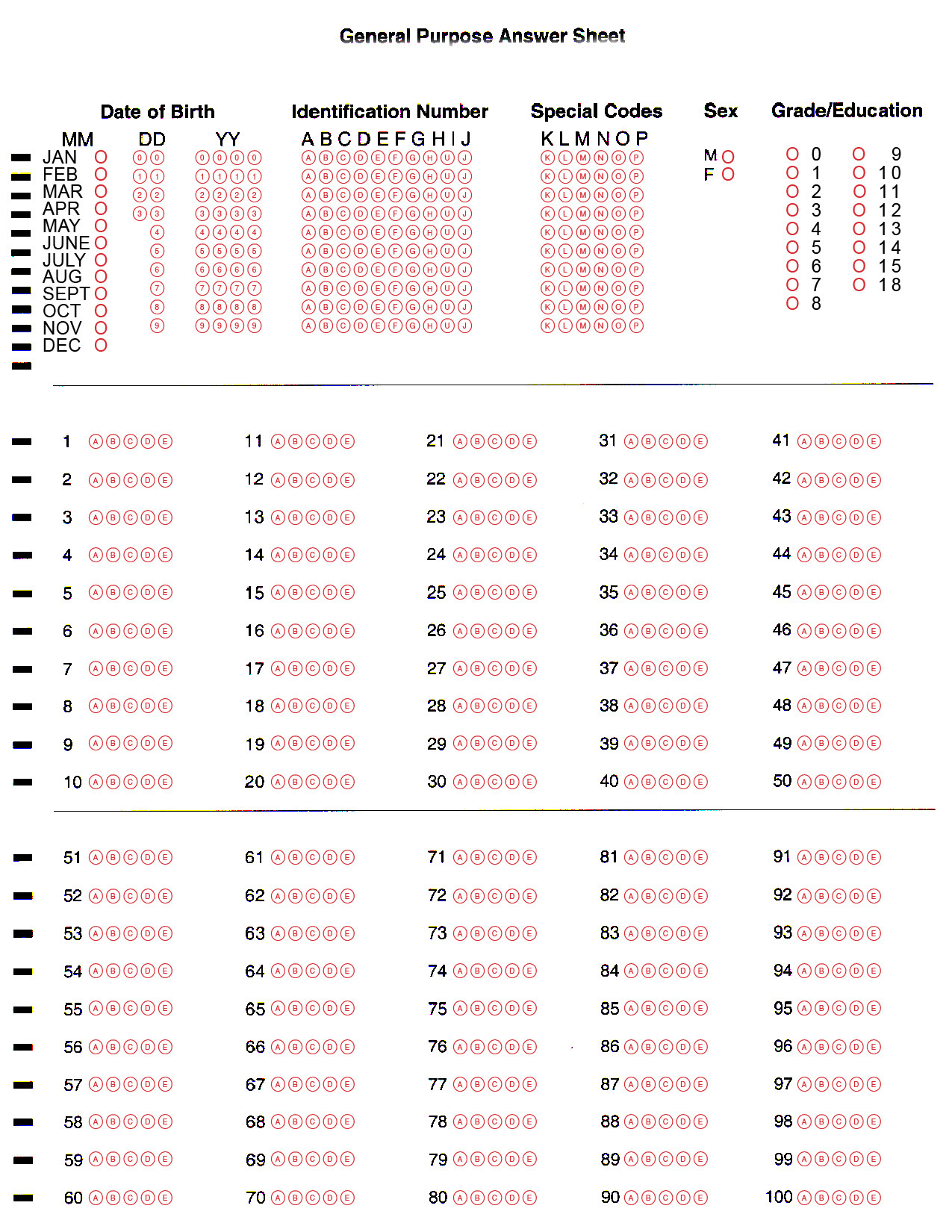 28 Images Of Bubble Answer Sheet Template | Matyko - Free Printable Bubble Answer Sheets