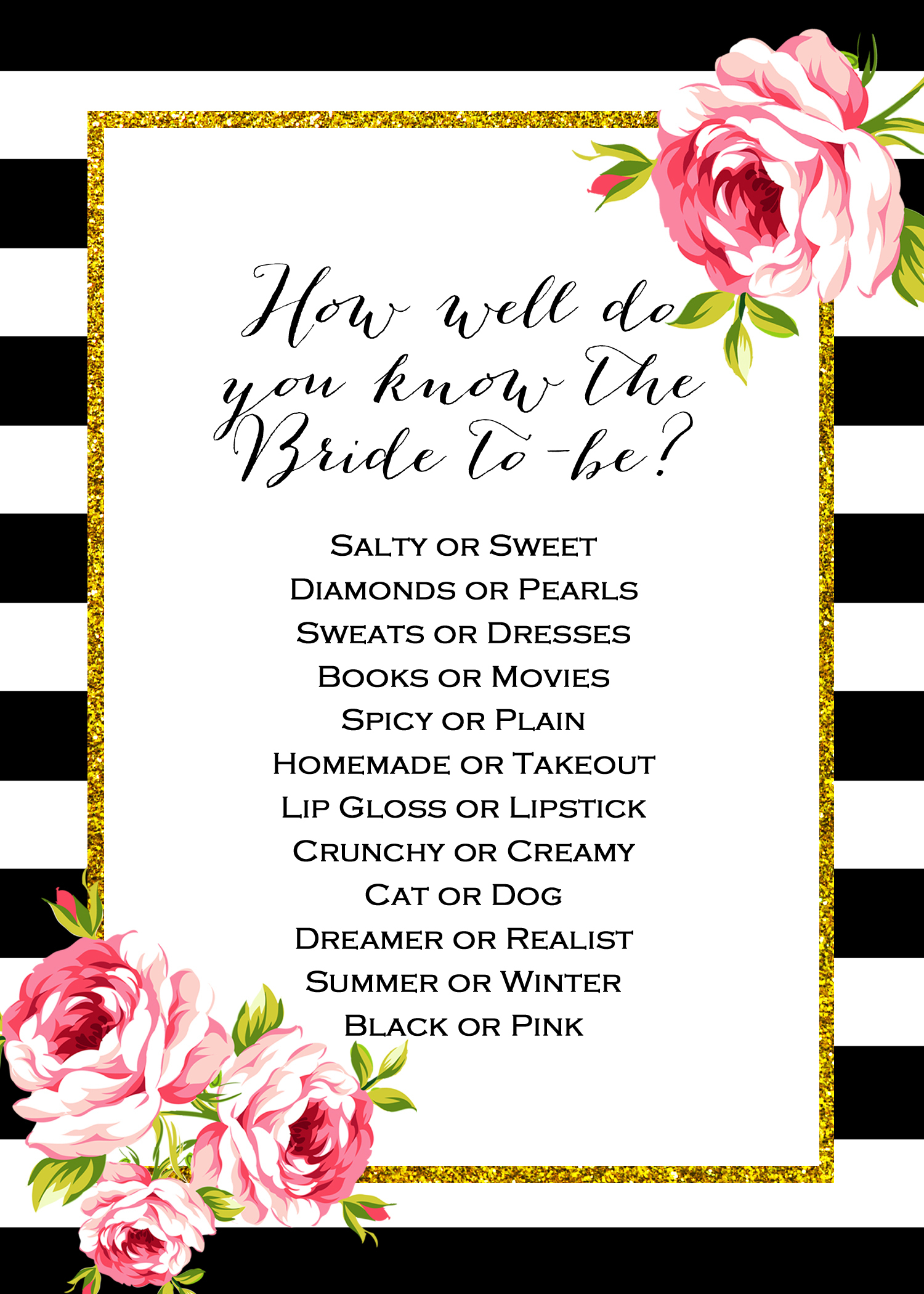 2_Free_Printable_Games Archives - Bridal Shower Ideas - Themes - How Well Does The Bride Know The Groom Free Printable