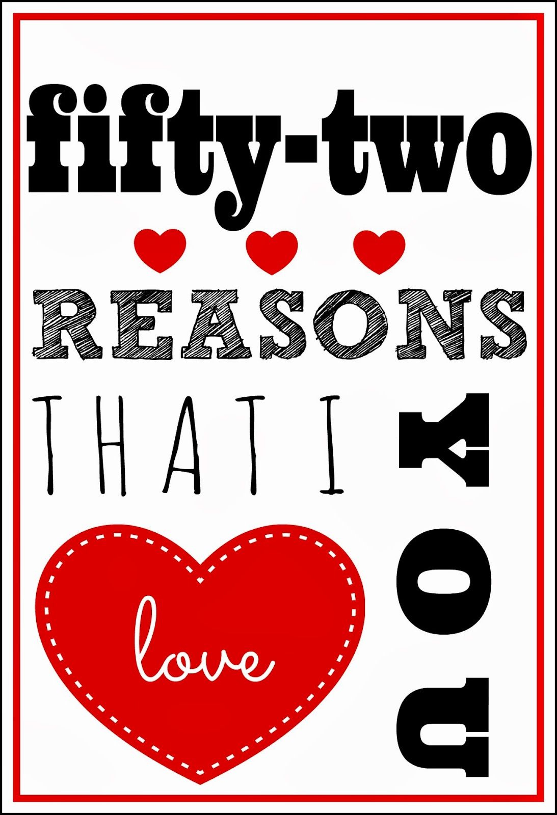 30 52 Reasons I Love You Template Free ~ Atabeyimedya - 52 Reasons Why I Love You Free Printable Template