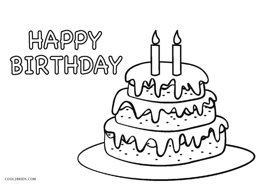 30+ Marvelous Photo Of Birthday Cake Coloring Pages | Birthday Cake - Free Printable Pictures Of Birthday Cakes
