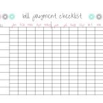 32 Free Bill Pay Checklists & Bill Calendars (Pdf, Word & Excel)   Free Printable Bill Payment Checklist